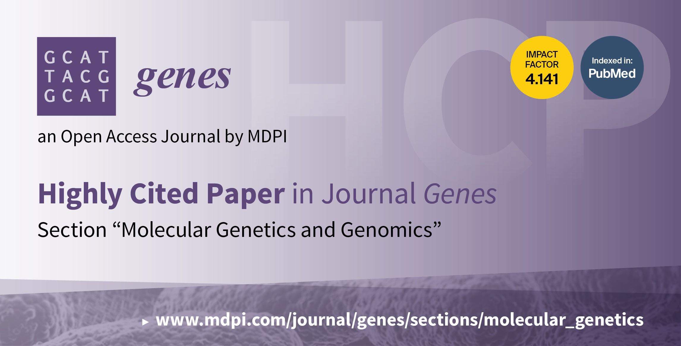 Genes | Top 10 Cited Papers in 2021 in the Section “Molecular Genetics and Genomics”