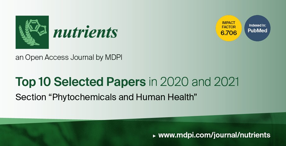Nutrients | Top 10 Selected Papers in 2020–2021 in the Section “Phytochemicals and Human Health”