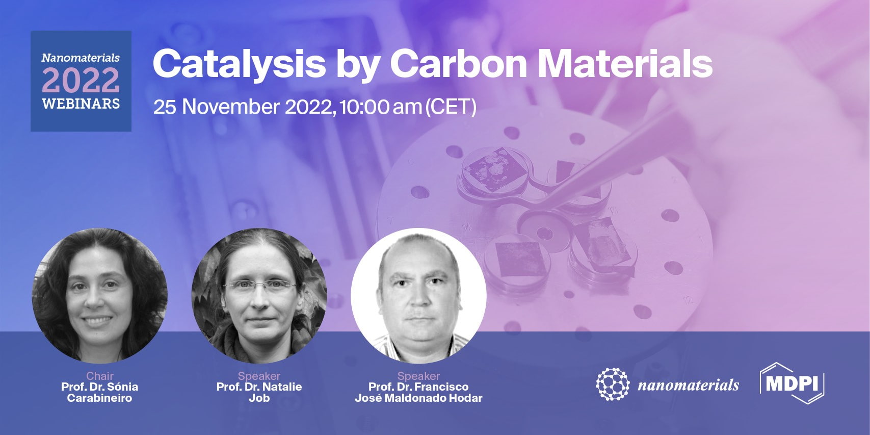 Nanomaterials Webinar | Catalysis by Carbon Materials, 25 November 2022