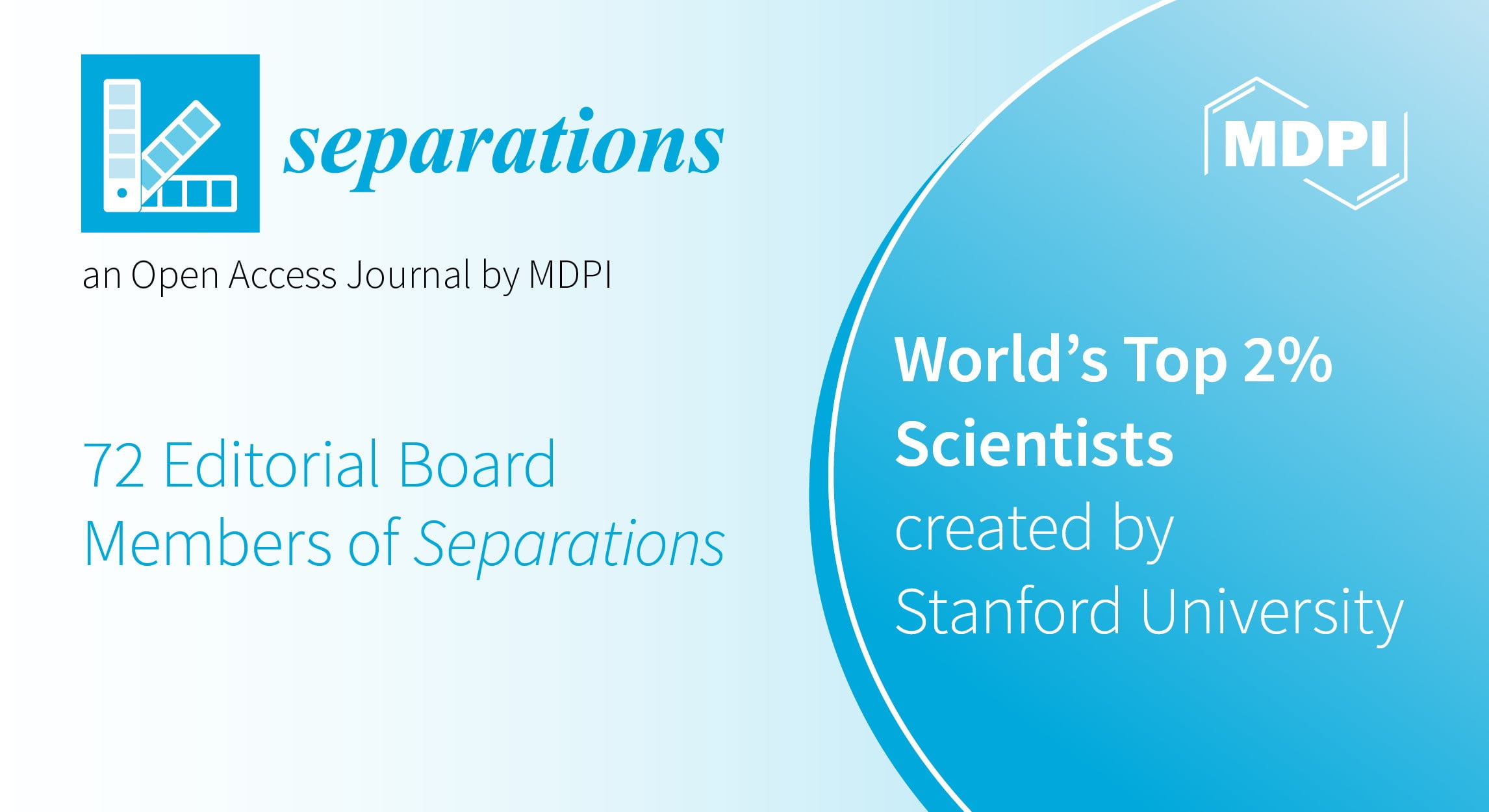 Editorial Board Members from Separations Featured in Stanford’s List of the World’s Top 2% Scientists