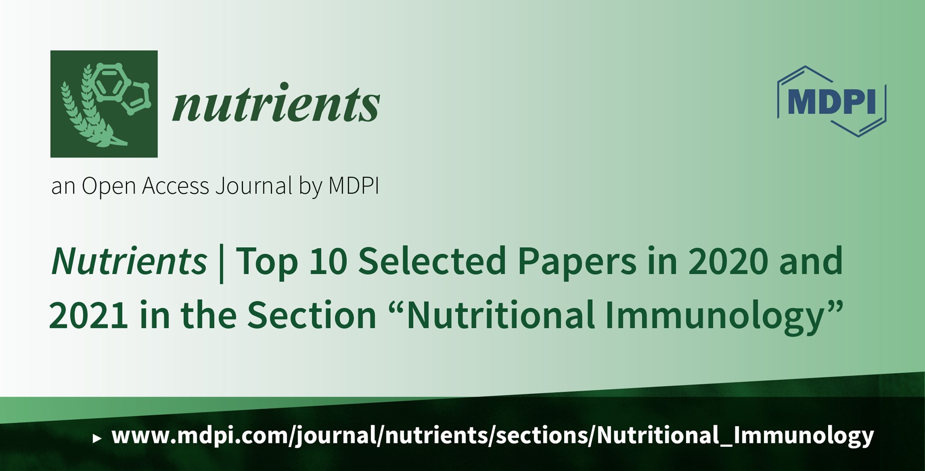 Nutrients | Top 10 Selected Papers in 2020–2021 in the Section “Nutritional Immunology”