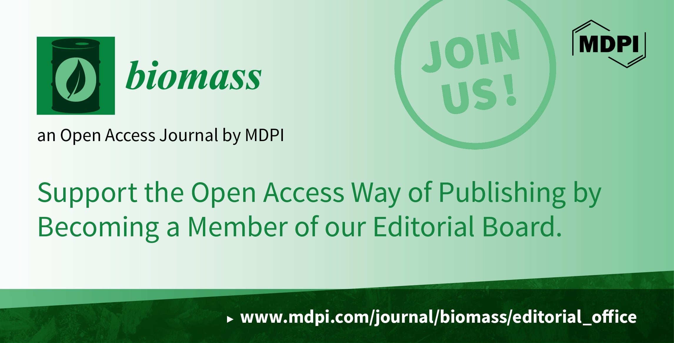 Recruiting Editorial Board Members for Biomass