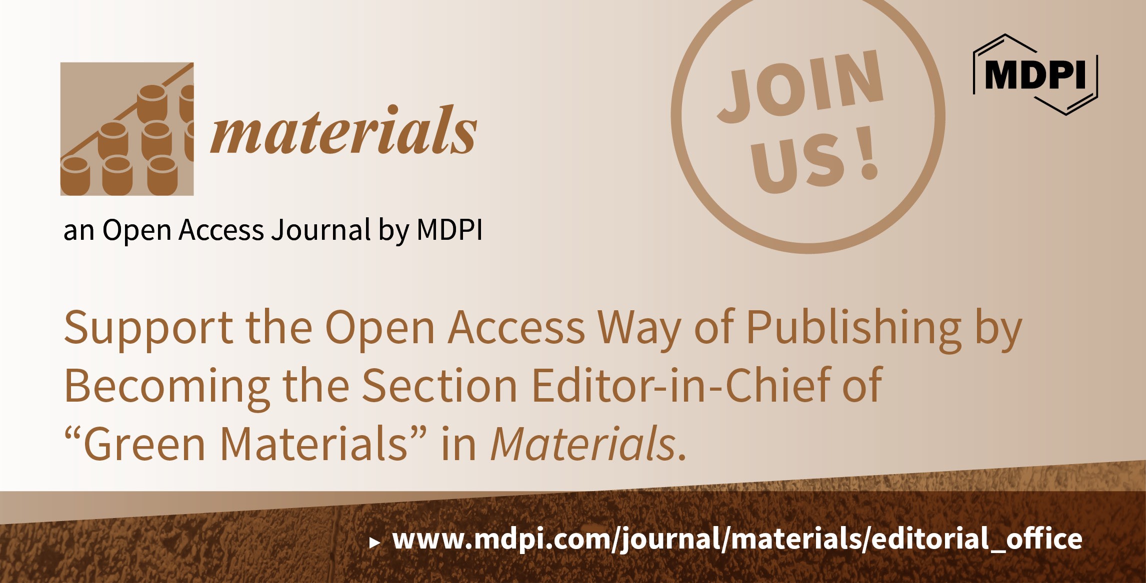 Materials | Recruiting Section Editor-in-Chief for the Section “Green Materials”