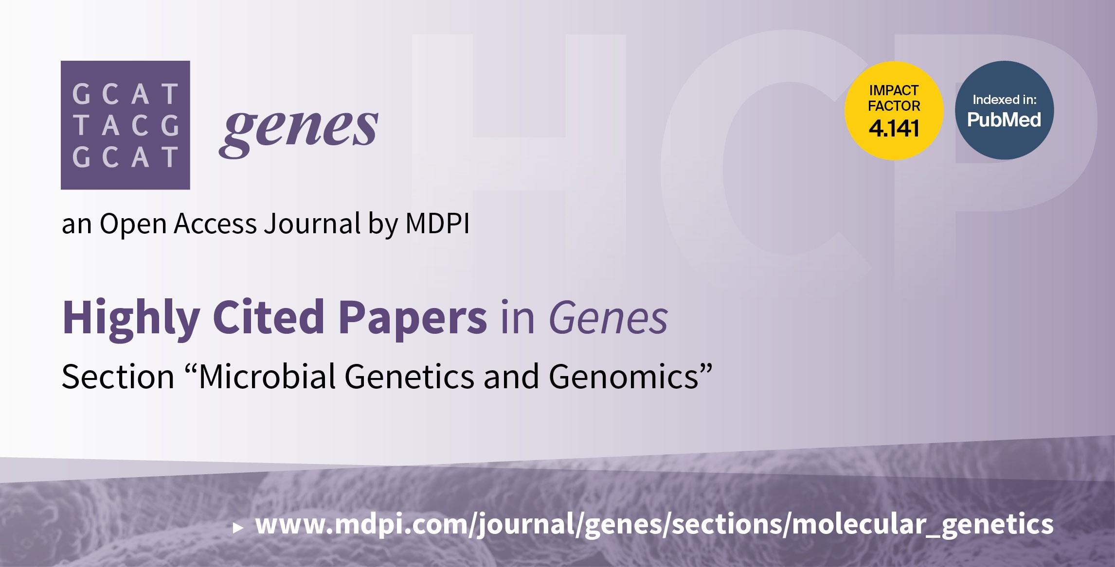 Genes | Top 10 Cited Papers in 2020–2021 in the Section “Microbial Genetics and Genomics”