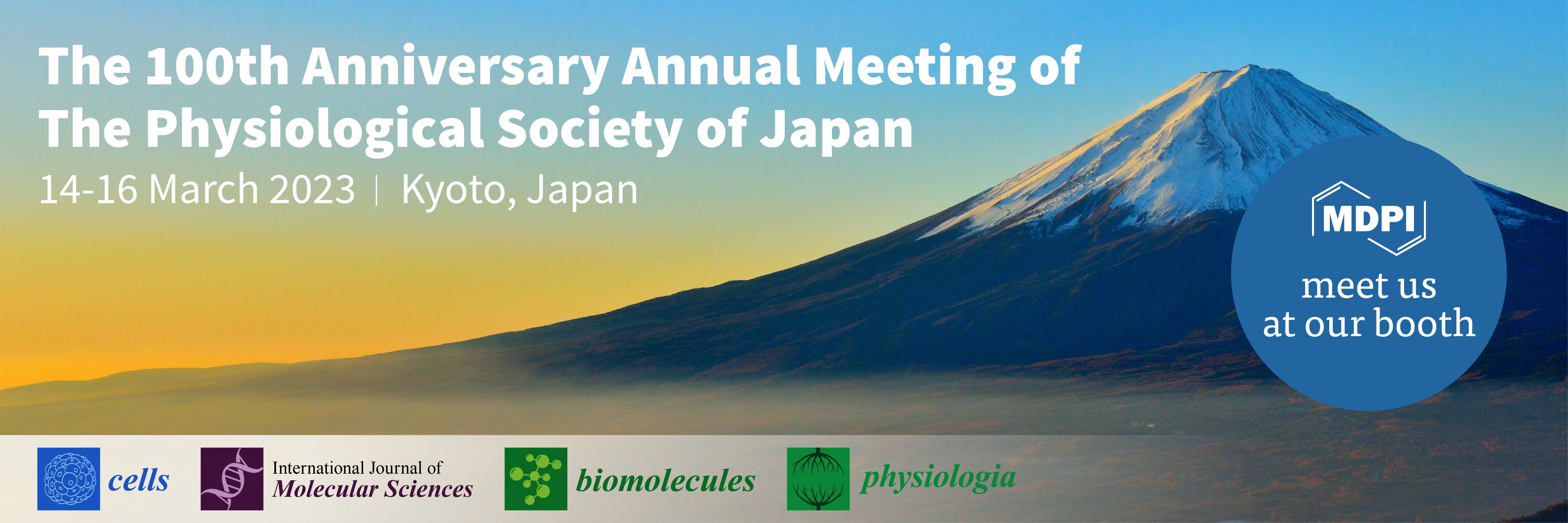 <strong>Meet Us at the 100th Anniversary Annual Meeting of The Physiological Society of Japan, 14&ndash;16 March 2023, Kyoto, Japan</strong>