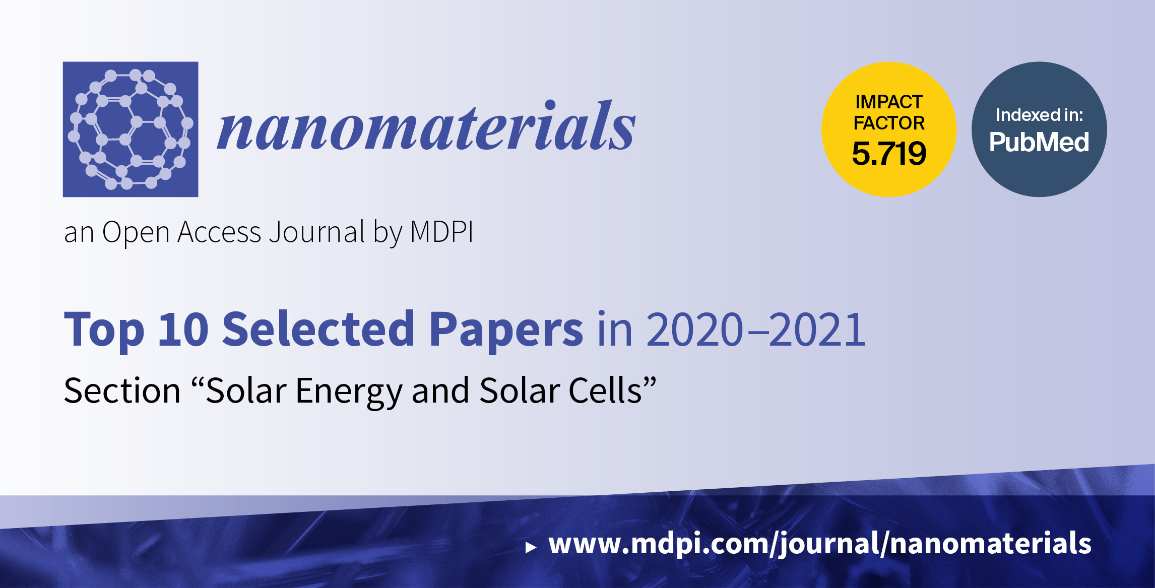 Nanomaterials | Top 10 Selected Papers in 2020–2021 in the Section “Solar Energy and Solar Cells”
