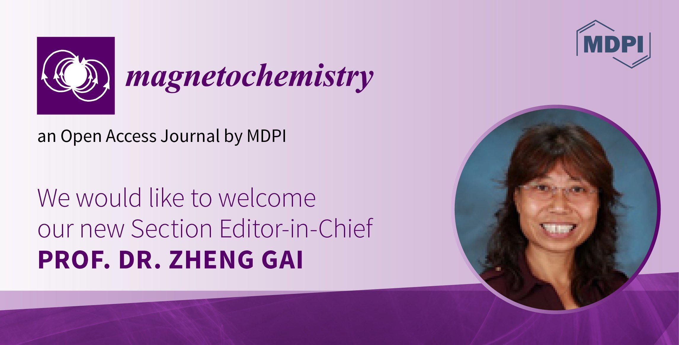 Prof. Dr. Zheng Gai Appointed Section Editor-in-Chief of the New Section “Spin Crossover and Spintronics” in Magnetochemistry