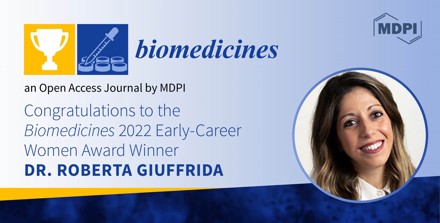 Biomedicines 2022 Early-Career Women Award—Winner Announced