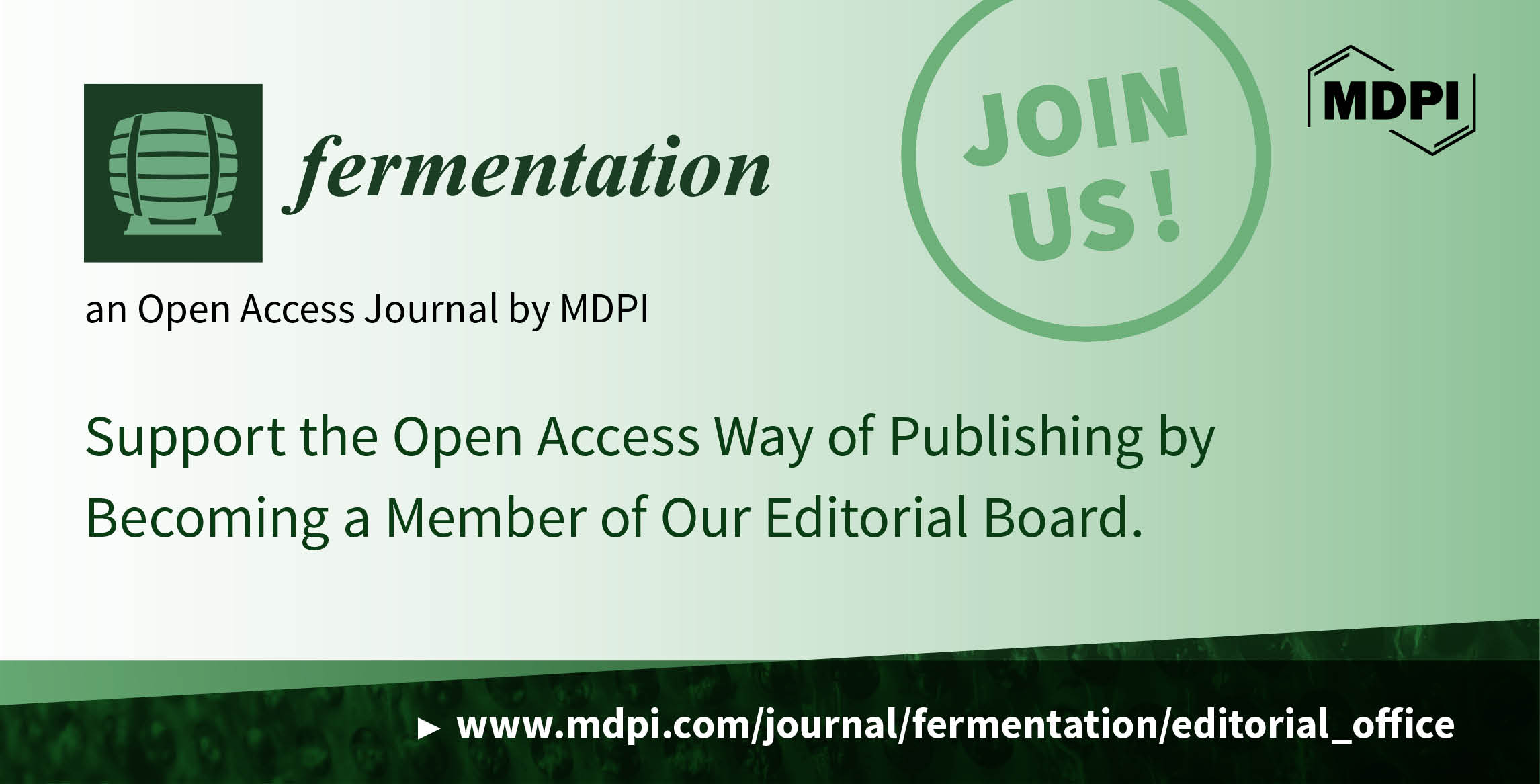 Recruiting Editorial Board Members for Fermentation