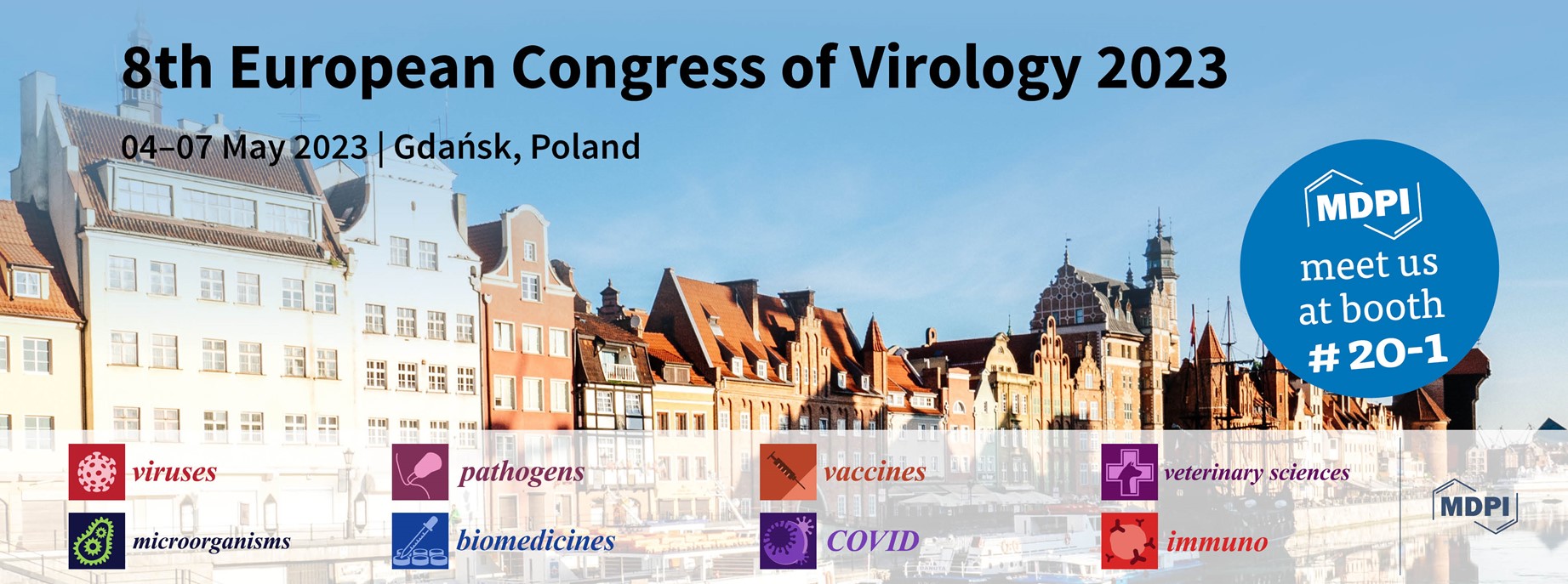 Meet Us at the 8th European Congress of Virology 2023, 4–7 May 2023, Gdańsk, Poland