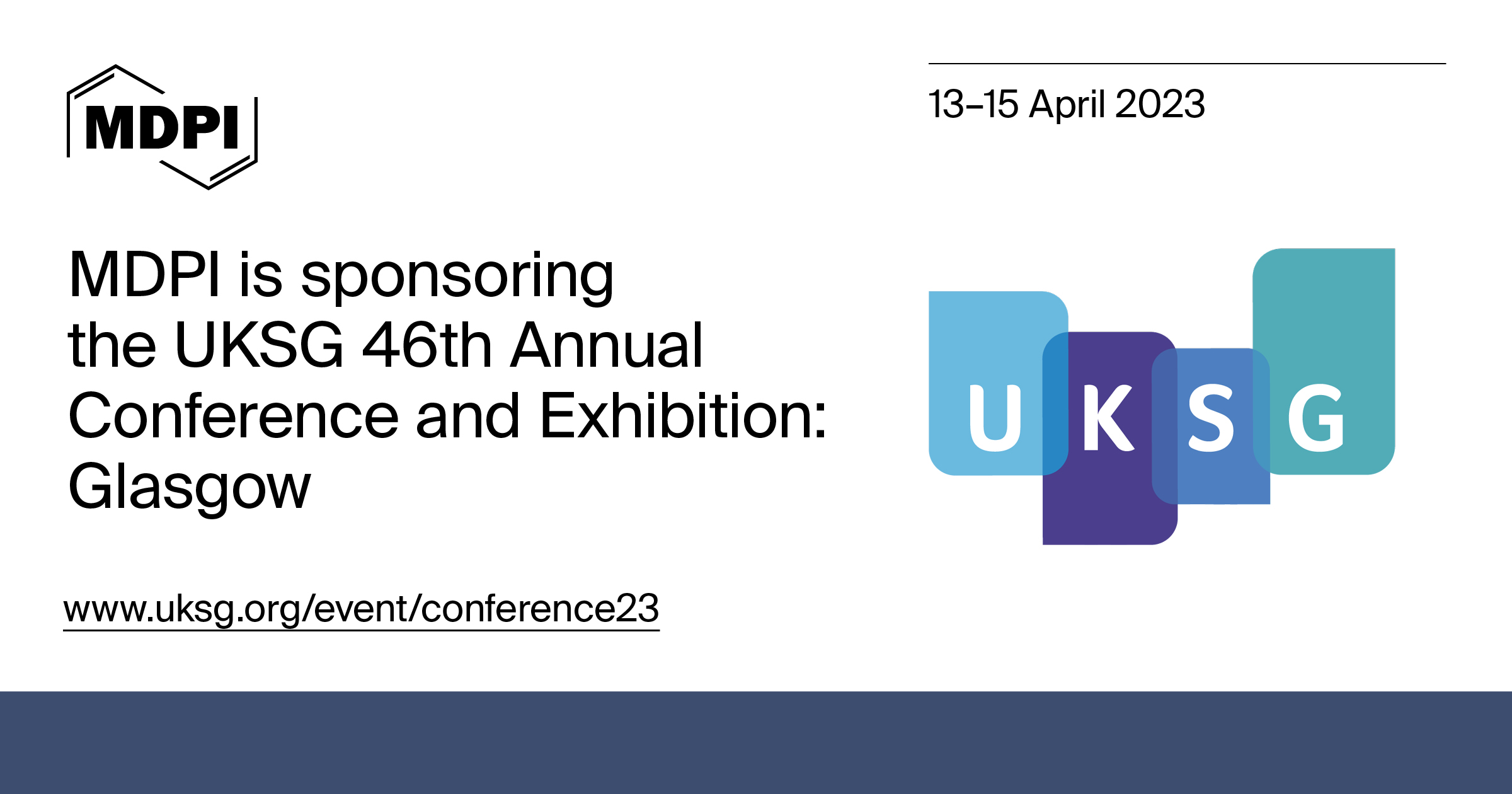 MDPI is Sponsoring the UKSG 46th Annual Conference and Exhibition (13–15 April 2023)