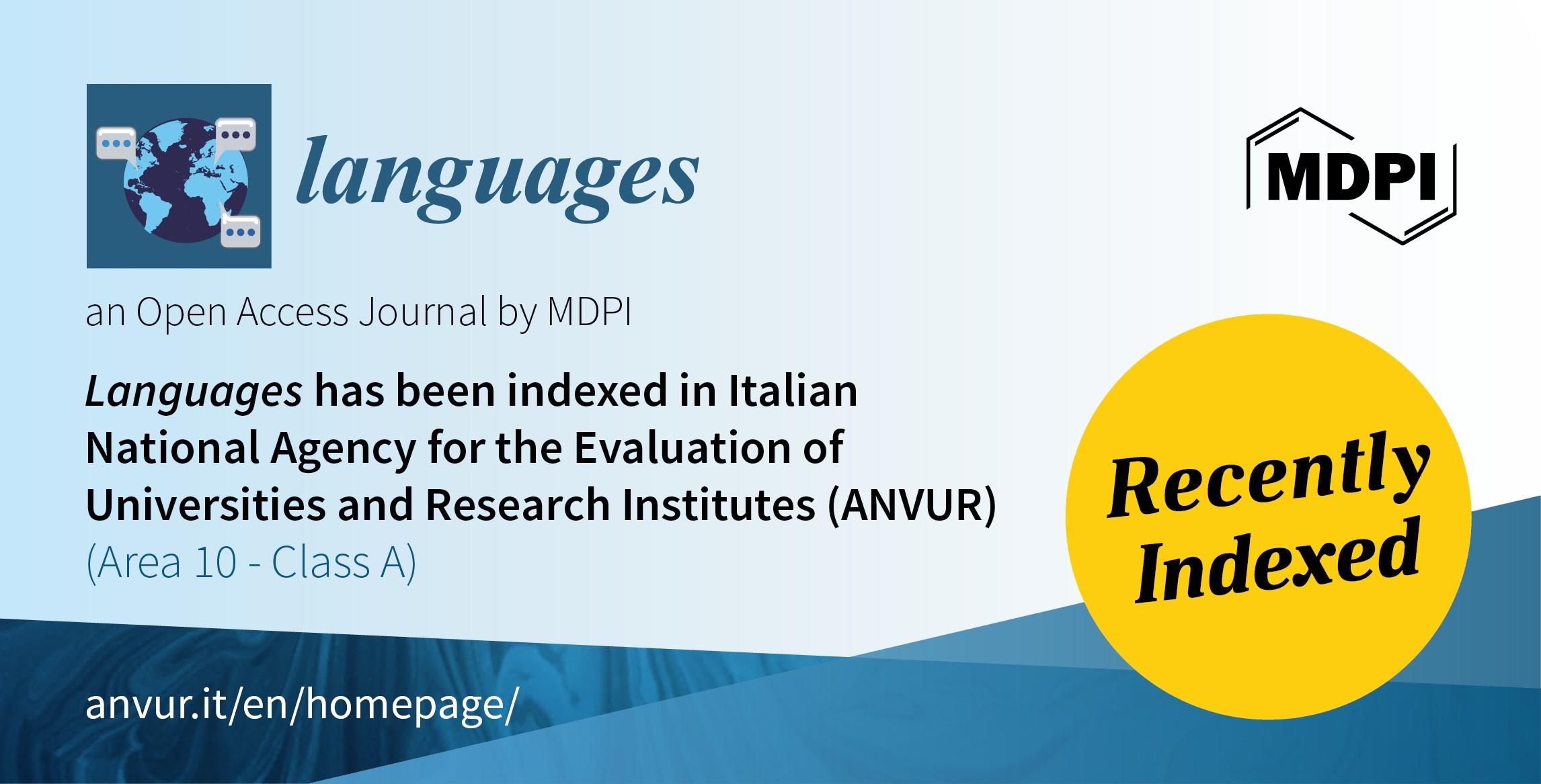 Languages Accepted for Coverage in ANVUR