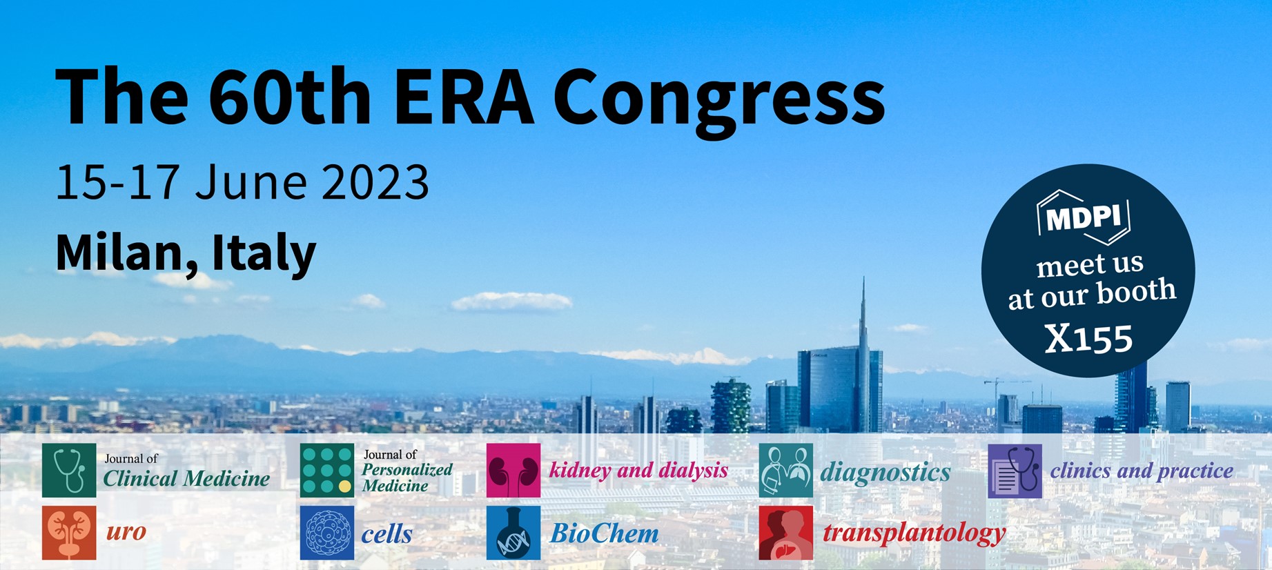 Meet Us at the 60th European Renal Association (ERA) Congress, 15–17 June 2023, Milan, Italy