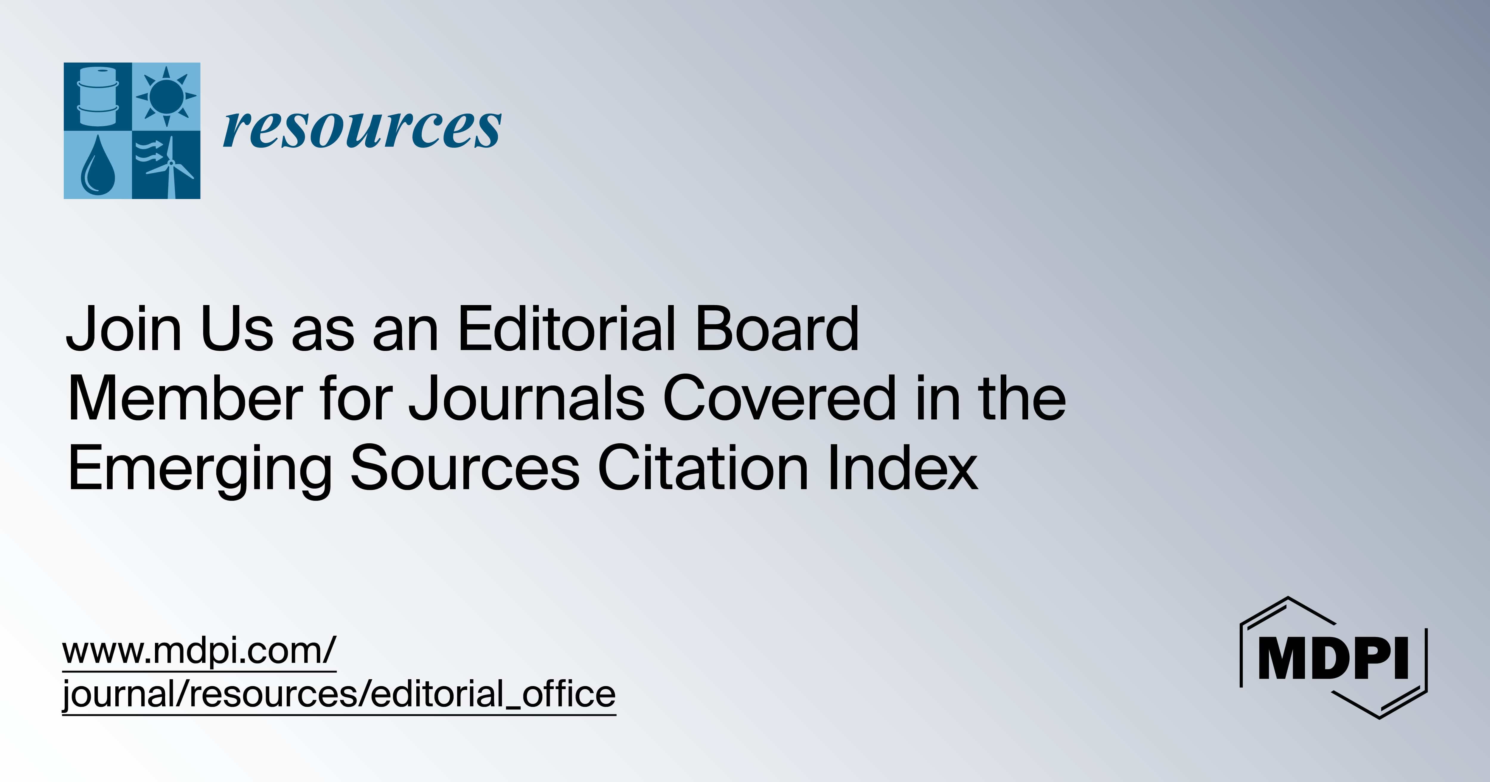 Recruiting Editorial Board Members for Resources