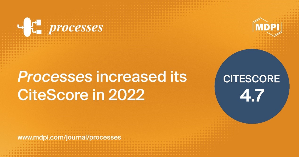 Processes Receives an Increased CiteScore of 4.7