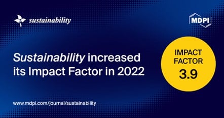 Sustainability Receives an Increased Impact Factor of 3.9