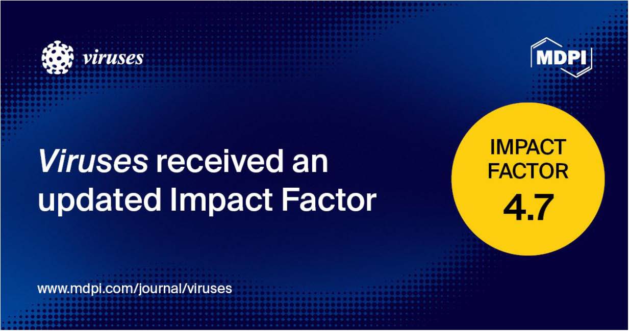 Viruses Received an Updated Impact Factor of 4.7, Ranked in Q2