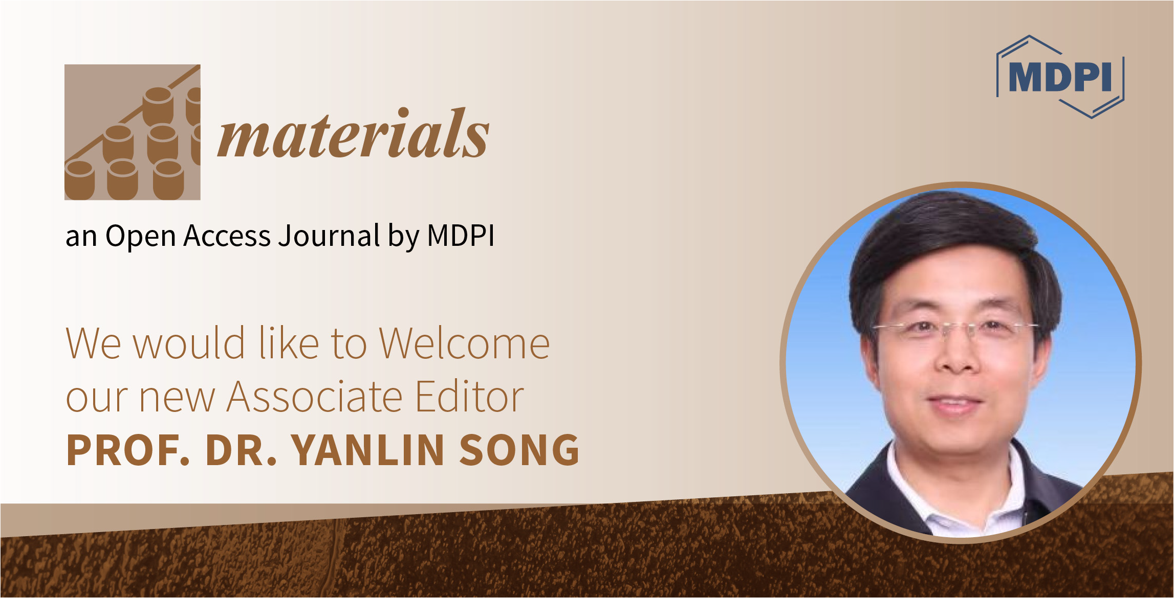 Prof. Dr. Yanlin Song Appointed Associate Editor of Materials