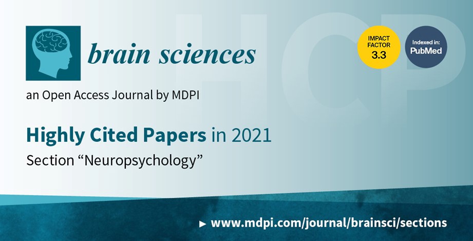Brain Sciences | Highly Cited Papers in 2021 in the Section “Neuropsychology”