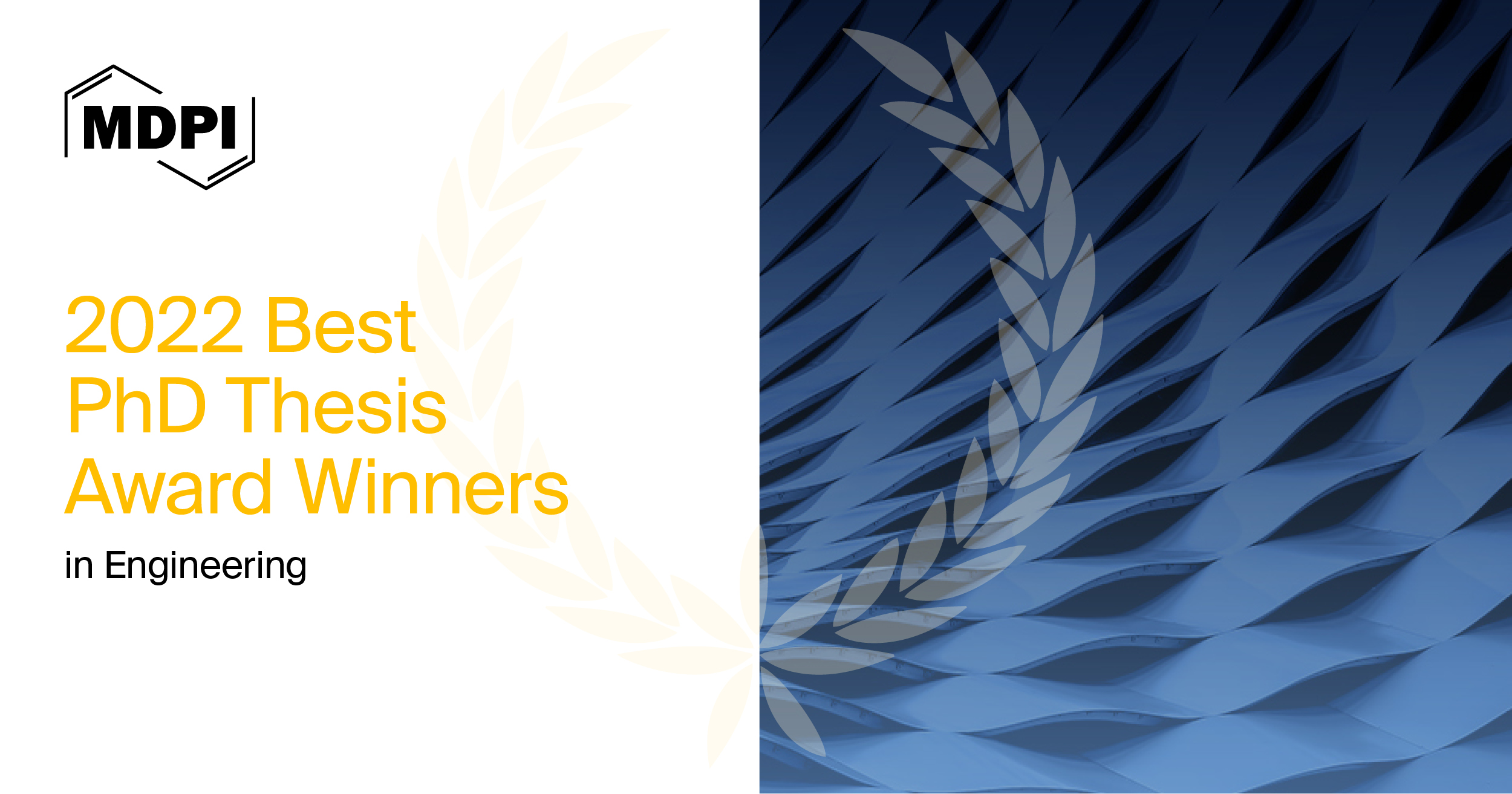 MDPI’s 2022 Best PhD Thesis Awards in Engineering—Winners Announced