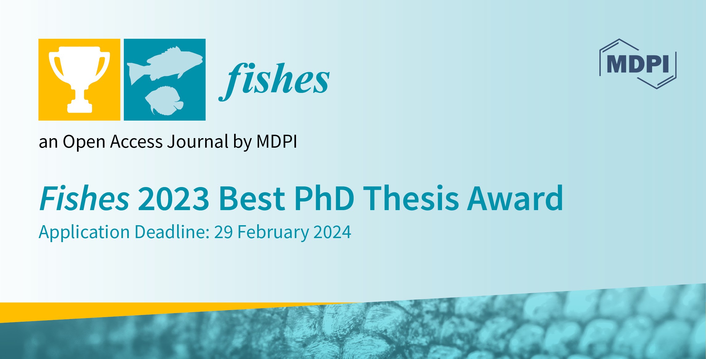 Fishes 2023 Best PhD Thesis Award—Open for Applications