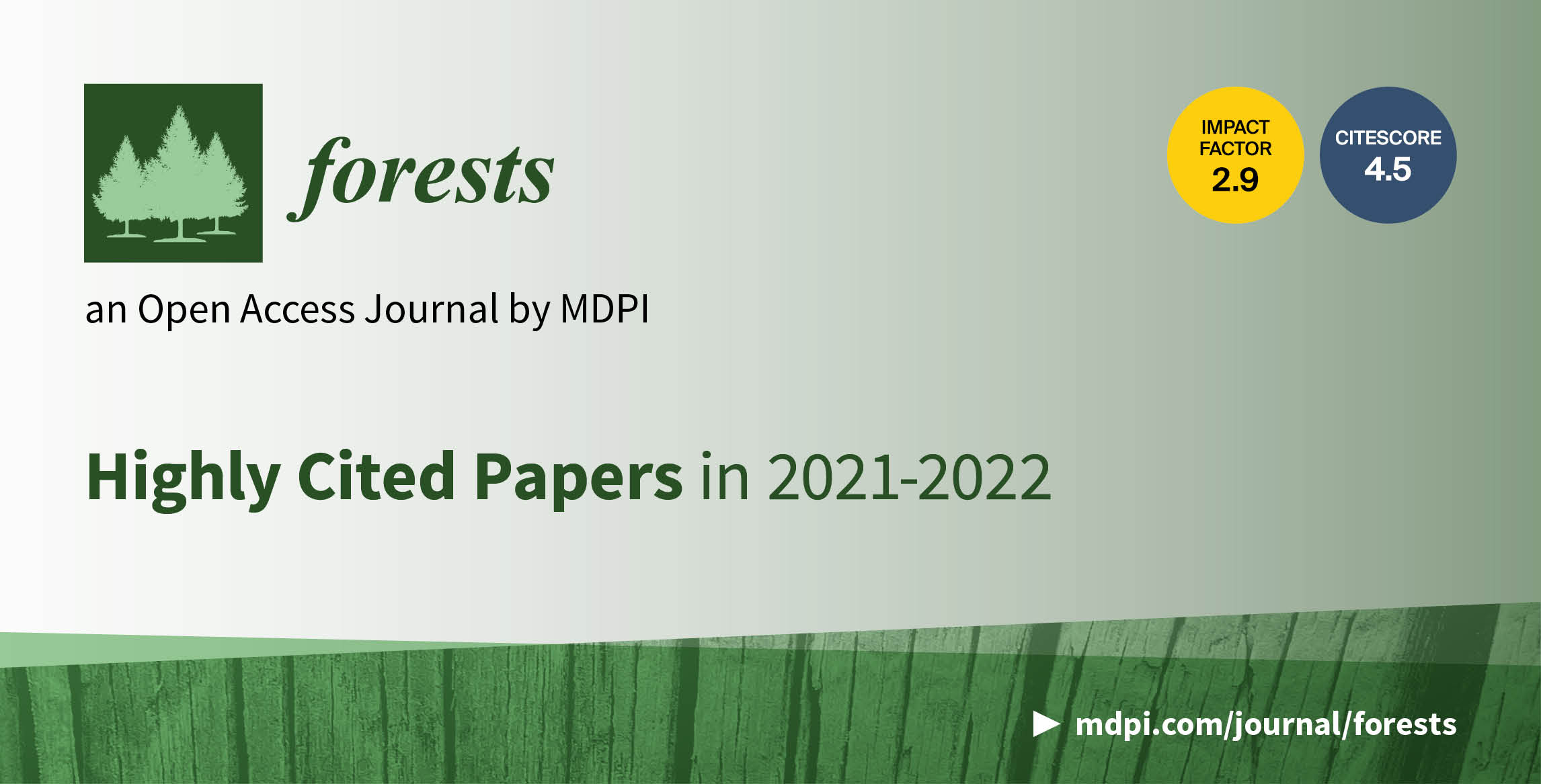 Forests | Invitation to Read 2021–2022 Highly Cited Papers in Web of Science