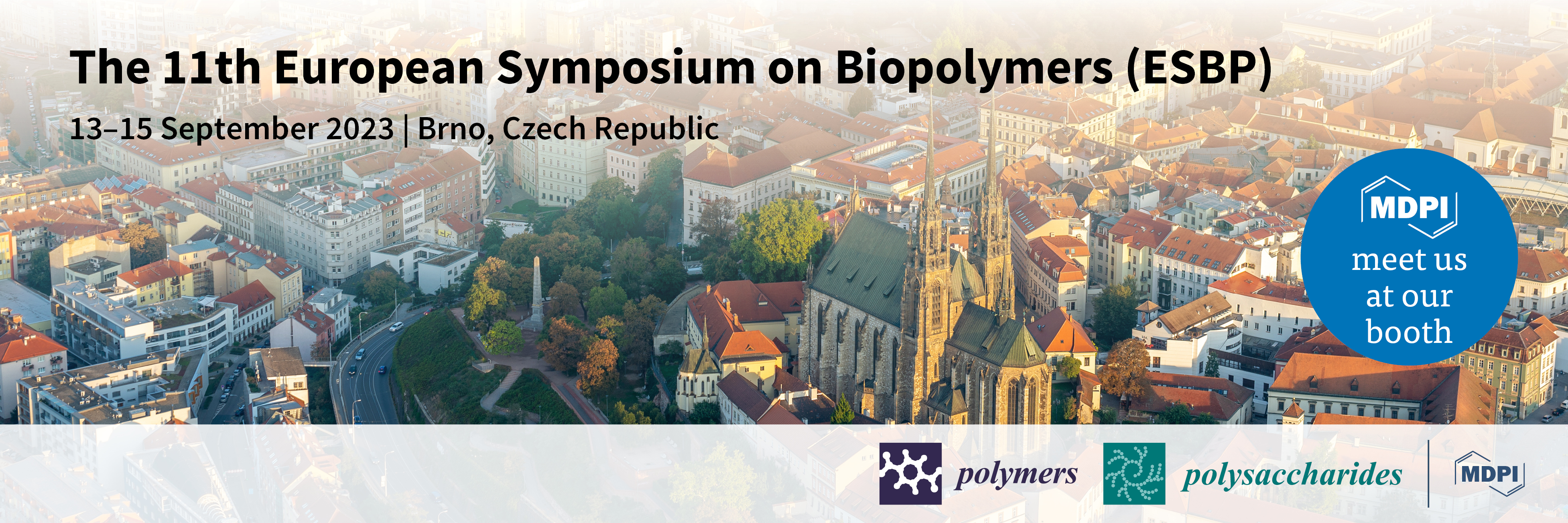Meet Us at the 11th European Symposium on Biopolymers (ESBP), 13–15 September 2023, Brno, Czech Republic