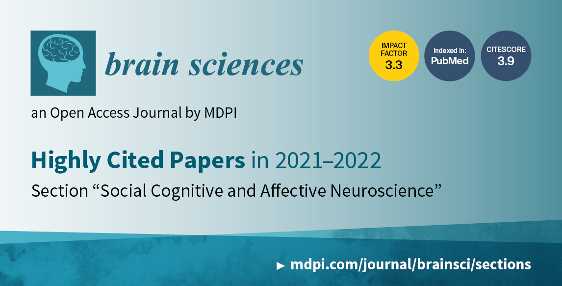 Brain Sciences | Highly Cited Papers in 2021–2022 in the Section “Social Cognitive and Affective Neuroscience”