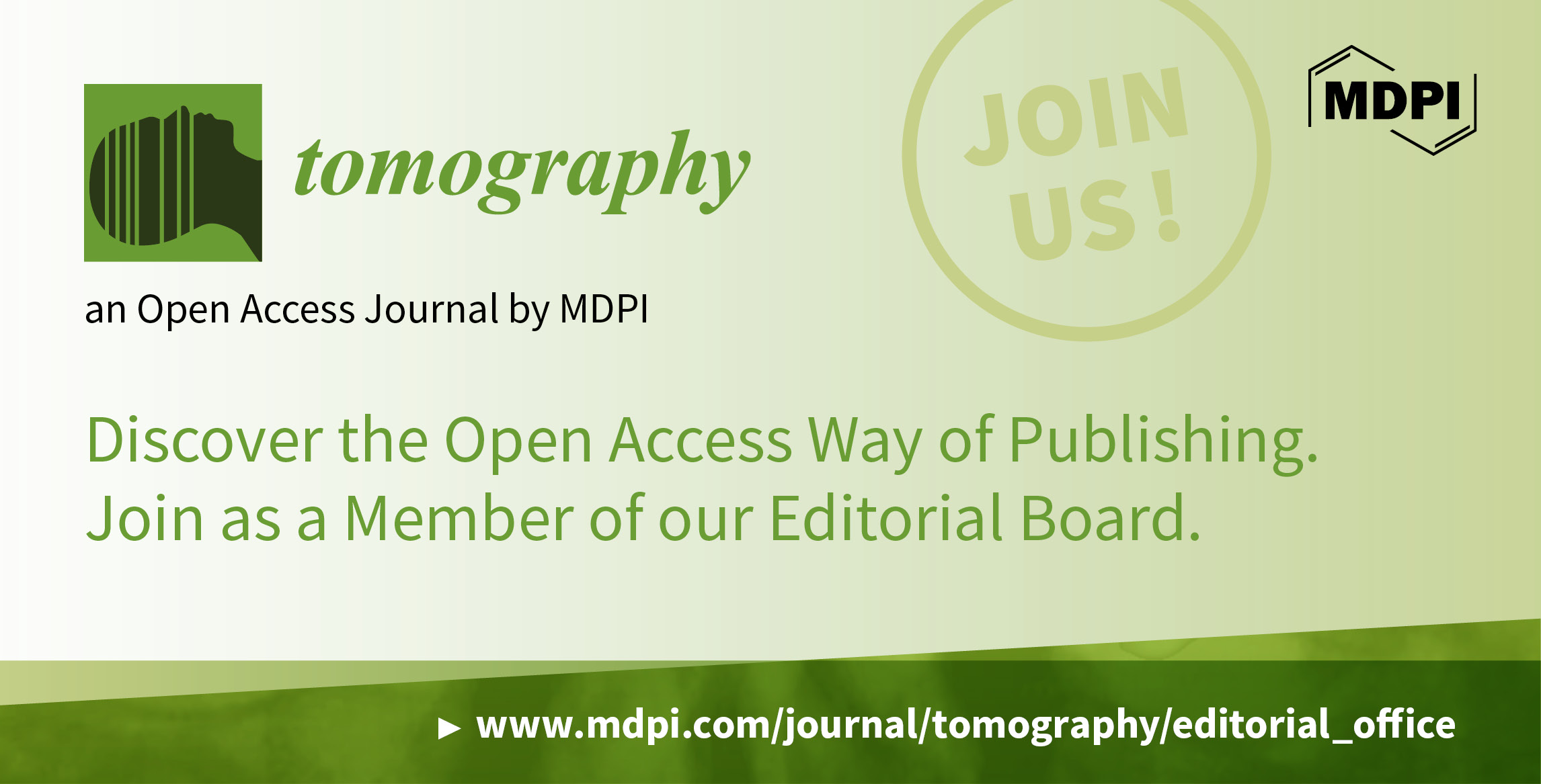 Recruiting Editorial Board Members for Tomography