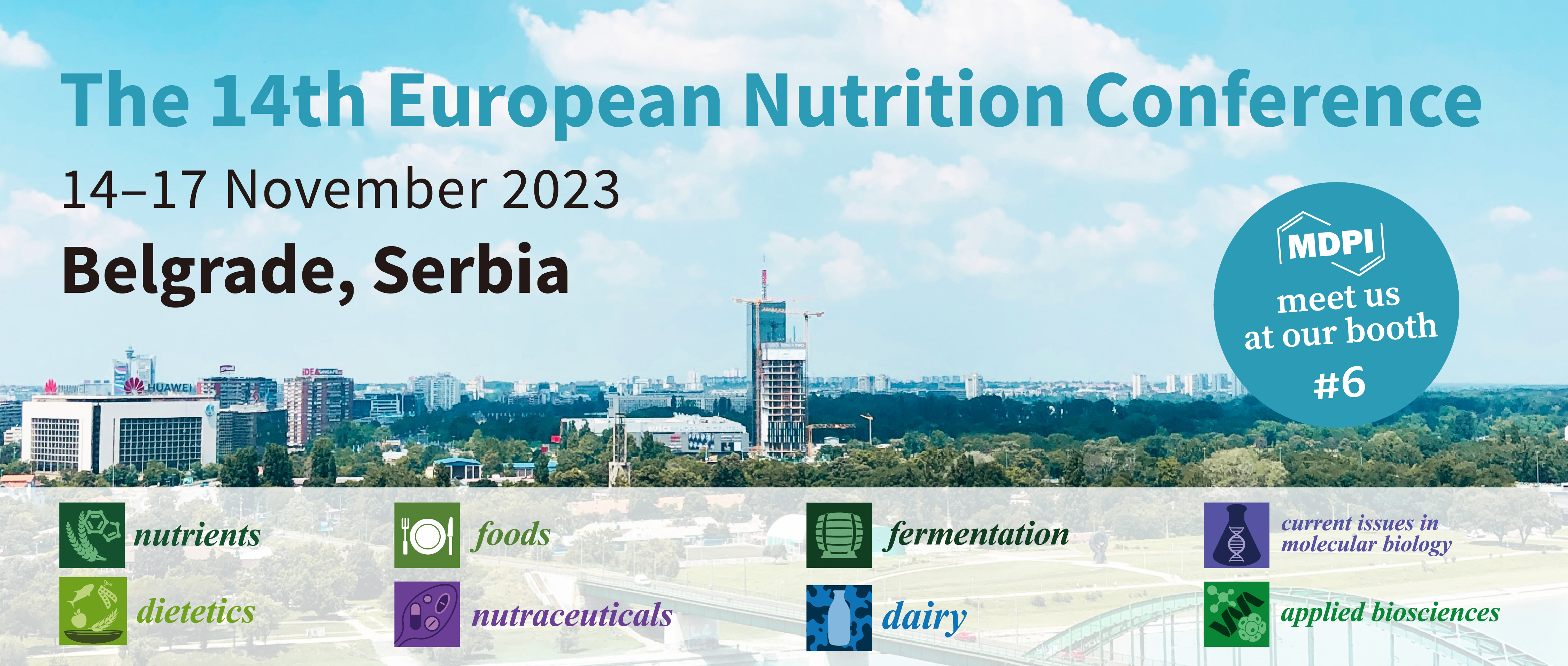 Meet Us at the 14th European Nutrition Conference, 14–17 November 2023, Belgrade, Serbia