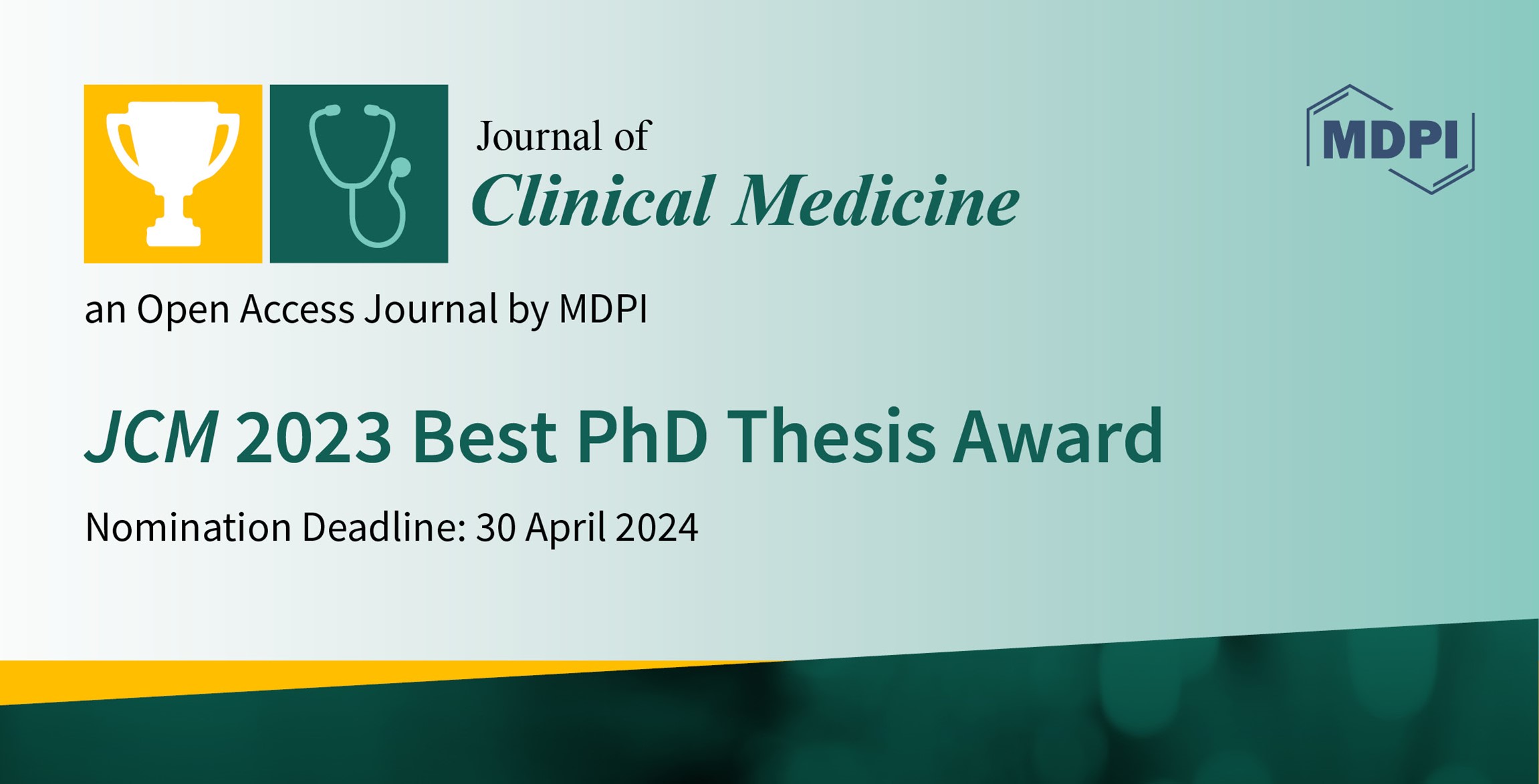 JCM 2023 Best Ph.D. Thesis Award—Open for Applications