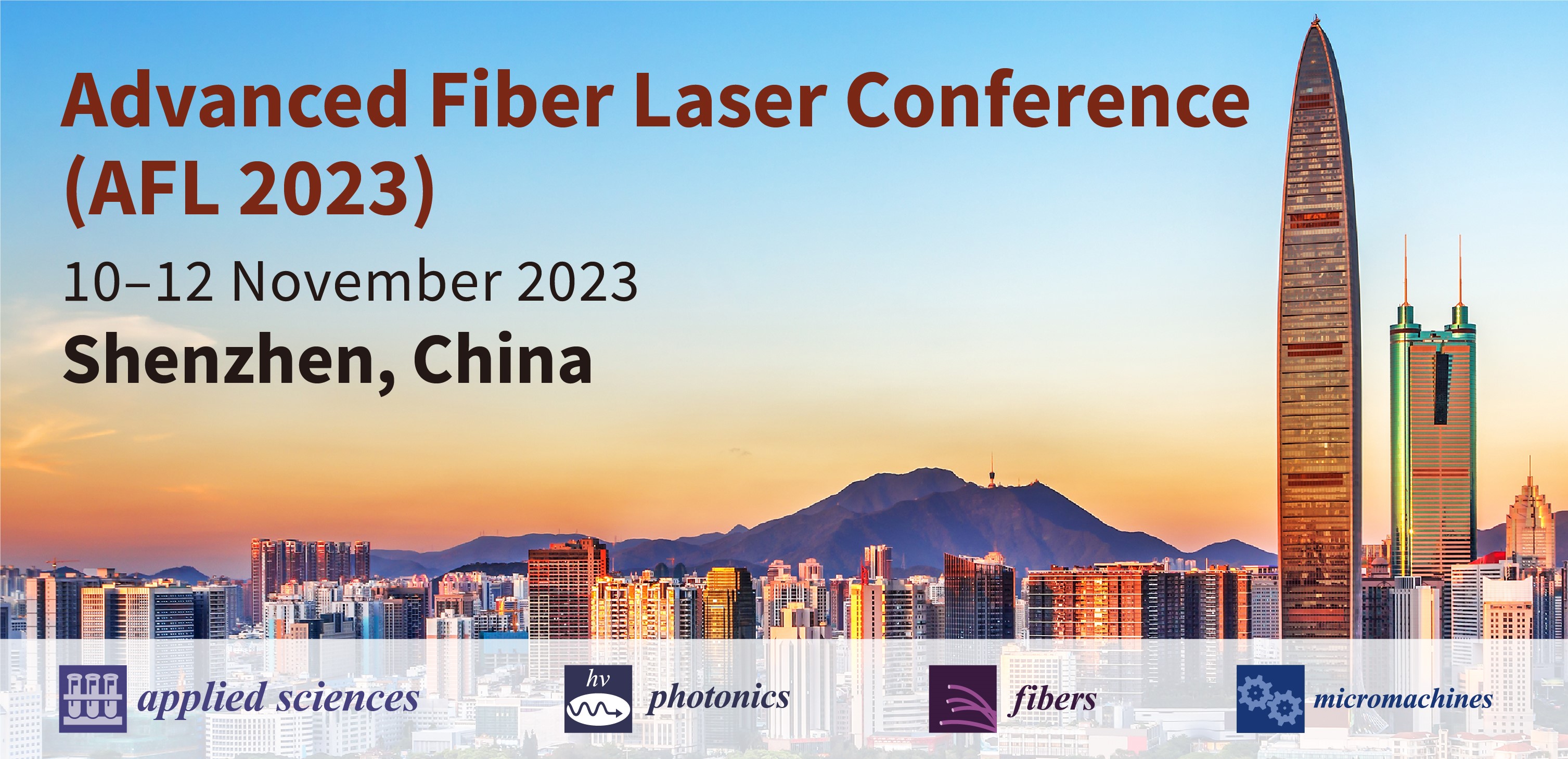 Meet Us at the Advanced Fiber Laser Conference (AFL 2023), 10–12 November 2023, Shenzhen, China