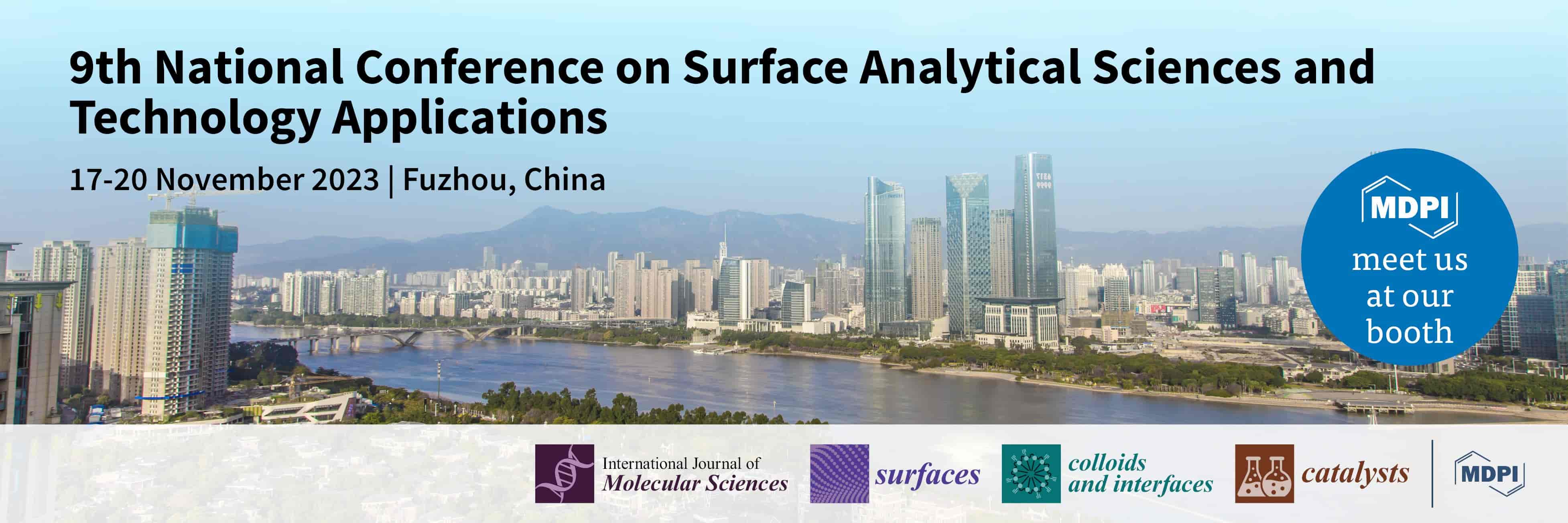 Meet Us at the 9th National Conference on Surface Analytical Sciences and Technology Applications, 17–20 November 2023, Fuzhou, China