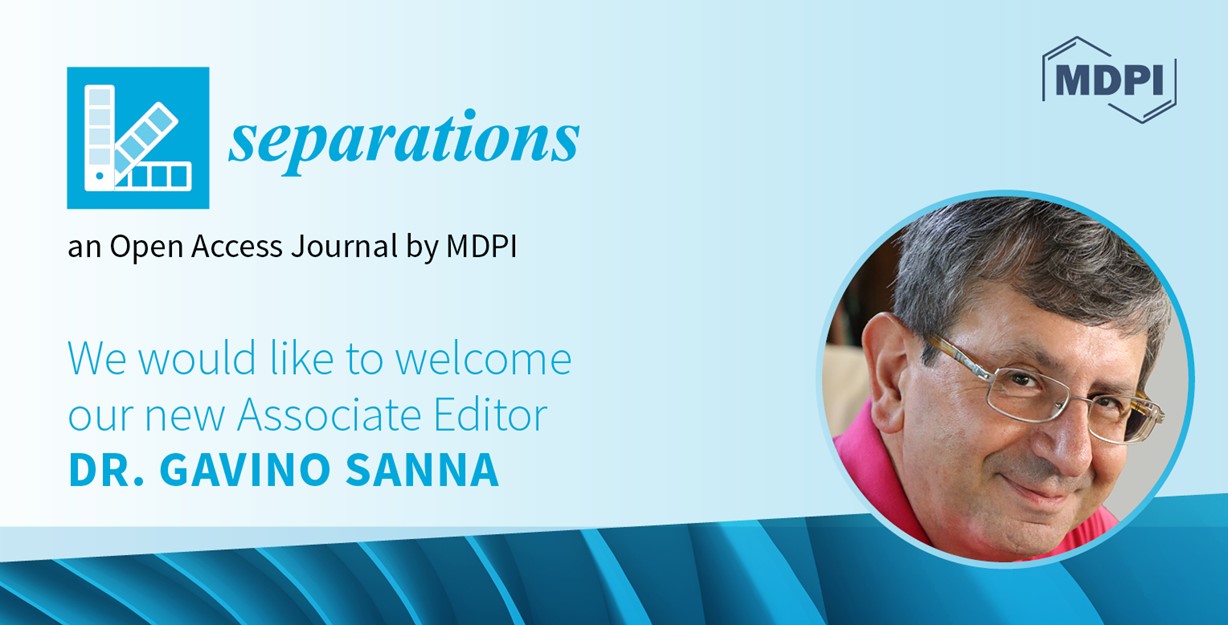 Dr. Gavino Sanna Appointed Associate Editor of Separations