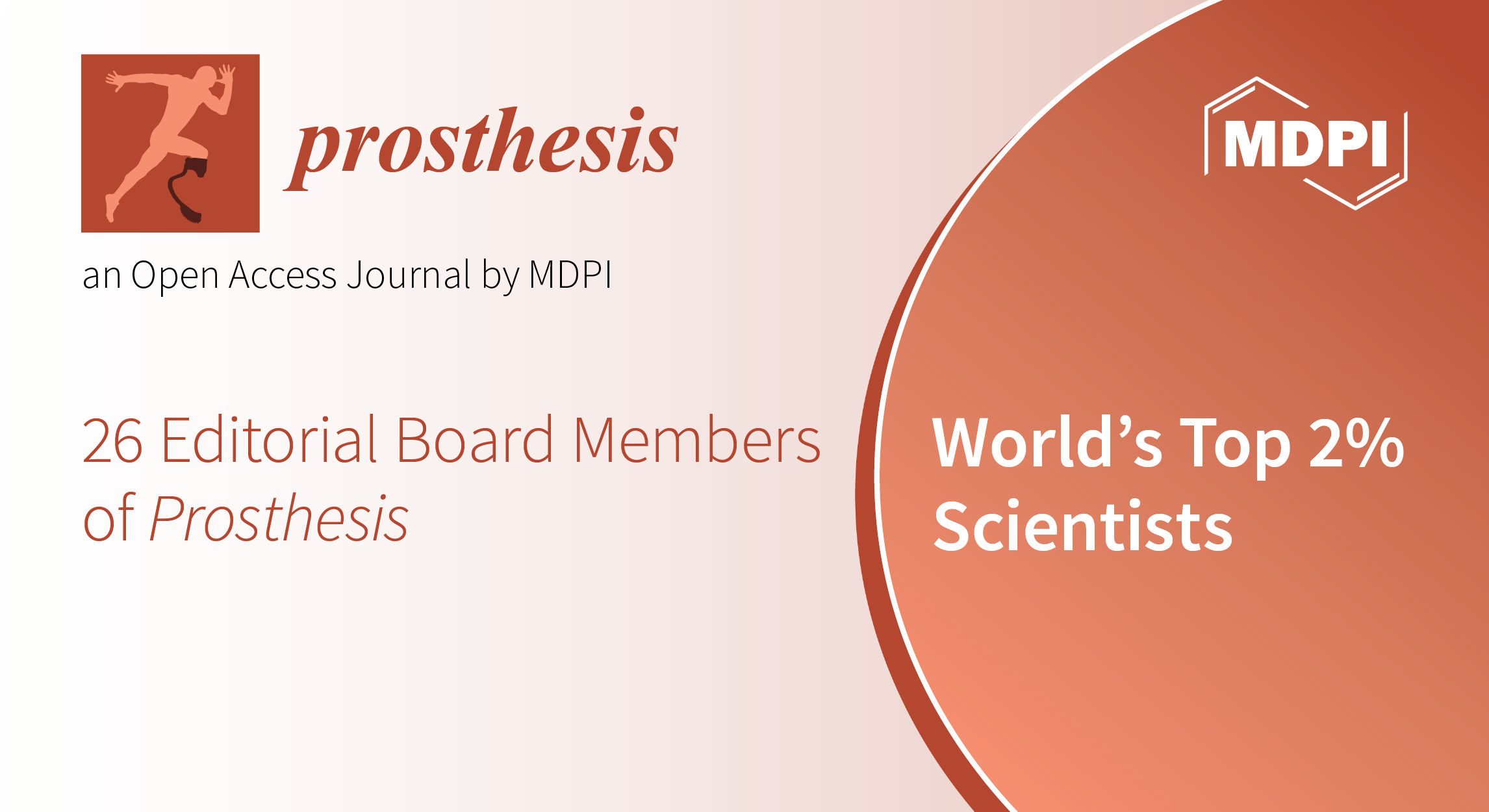 Editorial Board Members from Prosthesis Featured among the World’s Top 2% Scientists in 2023