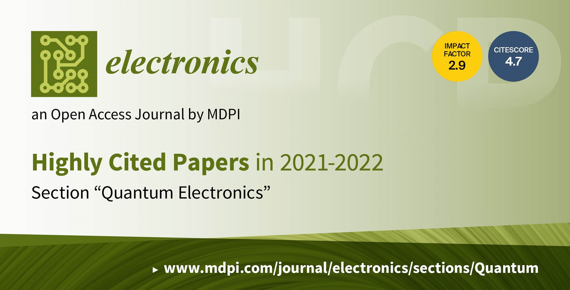 Electronics | Highly Cited Papers in 2021–2022 in the Section “Quantum Electronics”