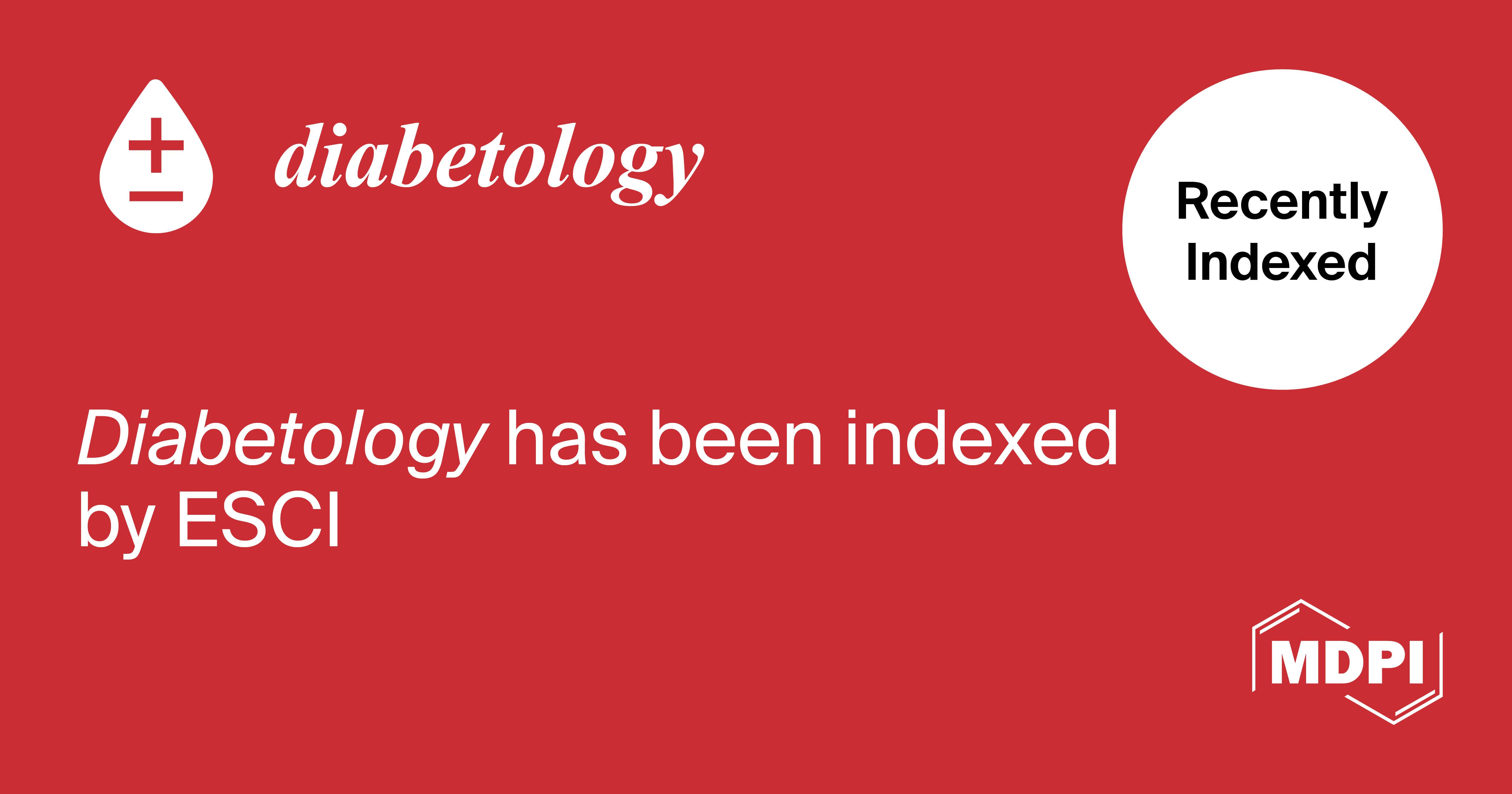 Diabetology Covered in the Emerging Sources Citation Index in Web of Science