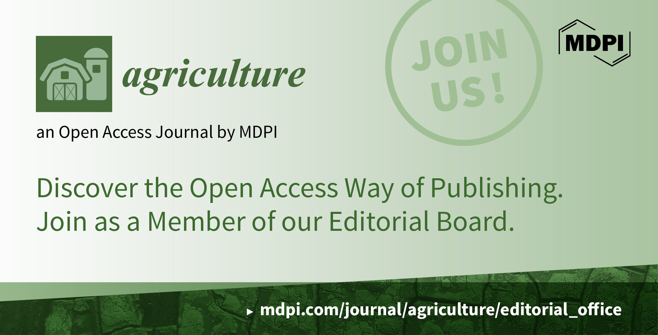 Recruiting Editorial Board Members for Agriculture