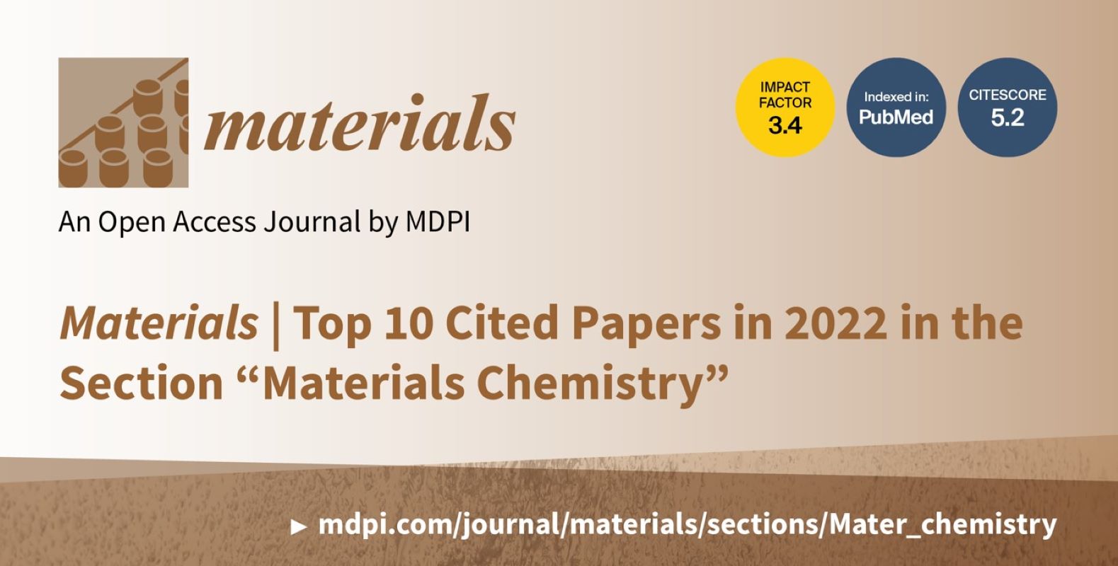 Materials | Top 10 Cited Papers in 2022 in the Section “Materials Chemistry”