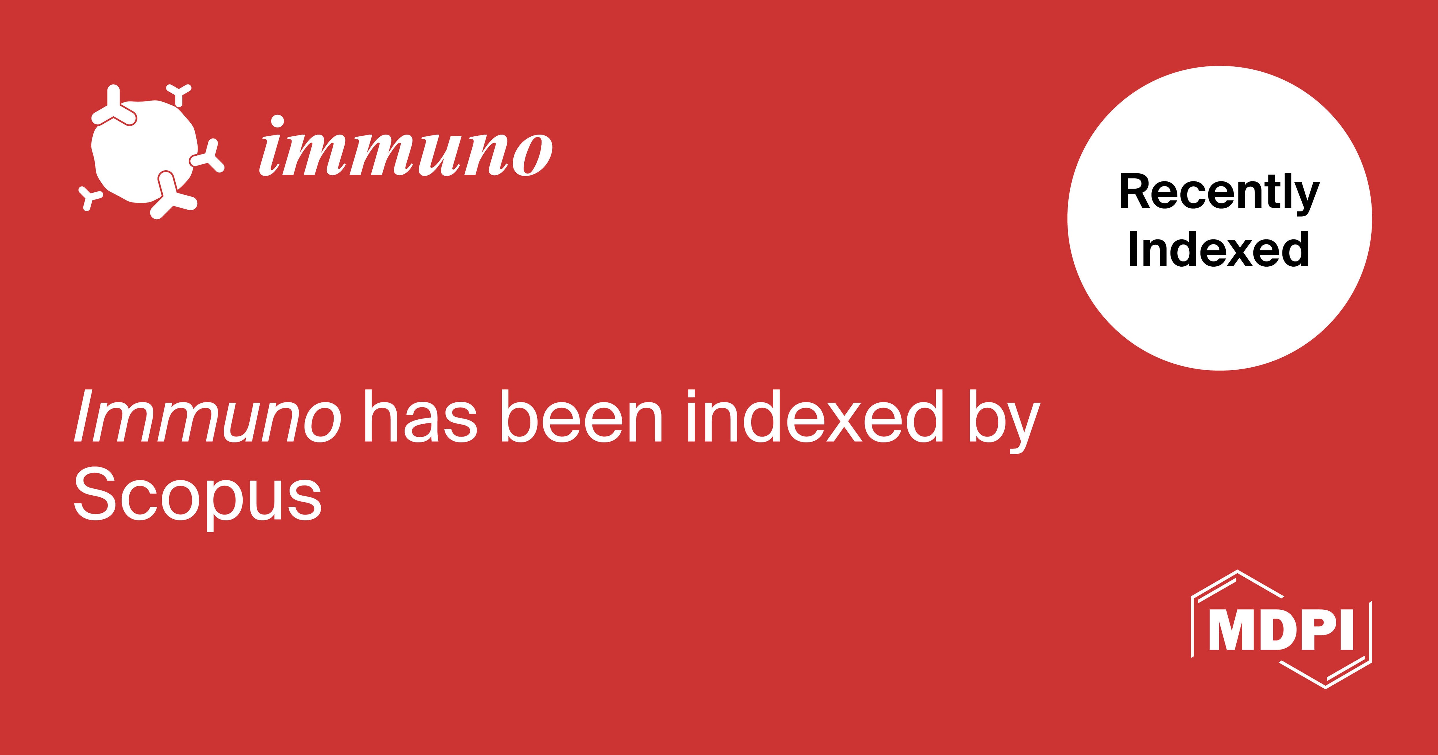 Immuno Accepted for Coverage in Scopus