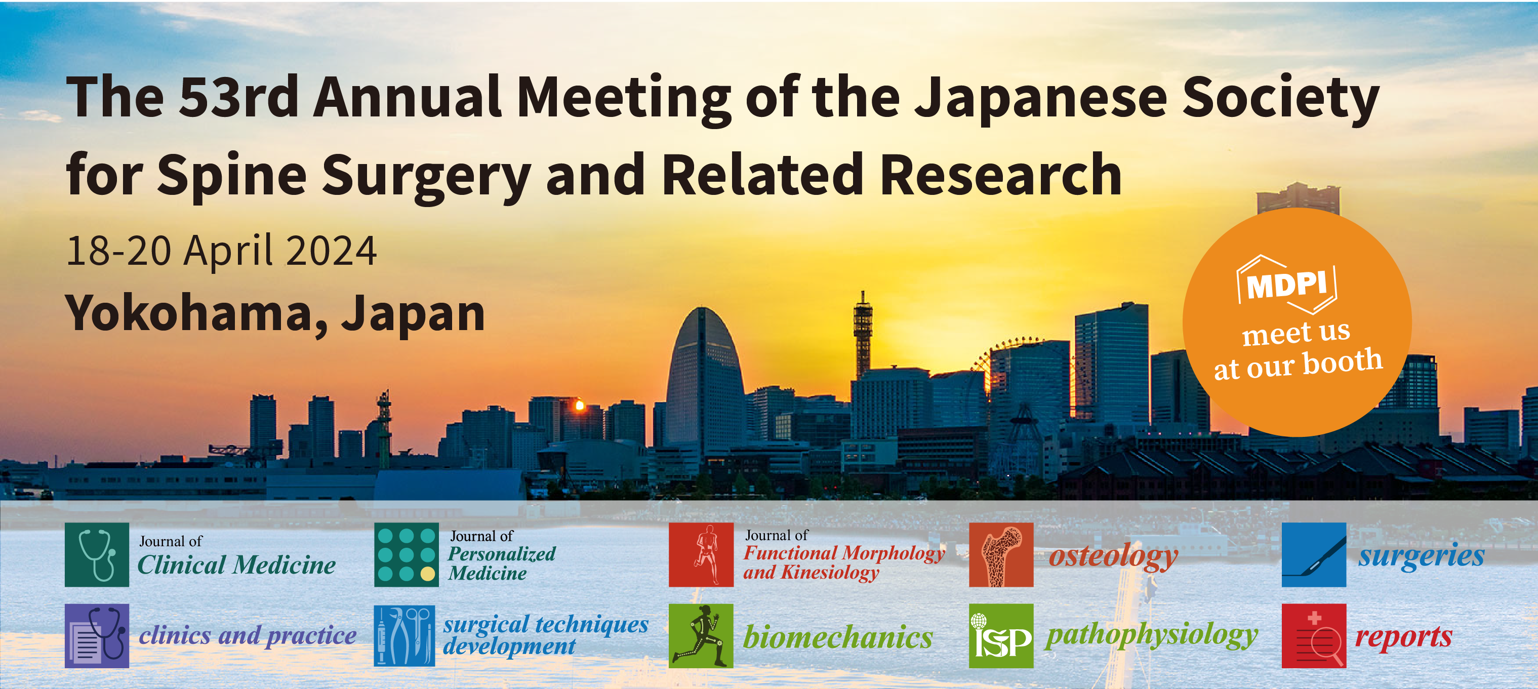 Meet Us at the 53rd Annual Meeting of the Japanese Society for Spine Surgery and Related Research, 18–20 April 2024, Yokohama, Japan