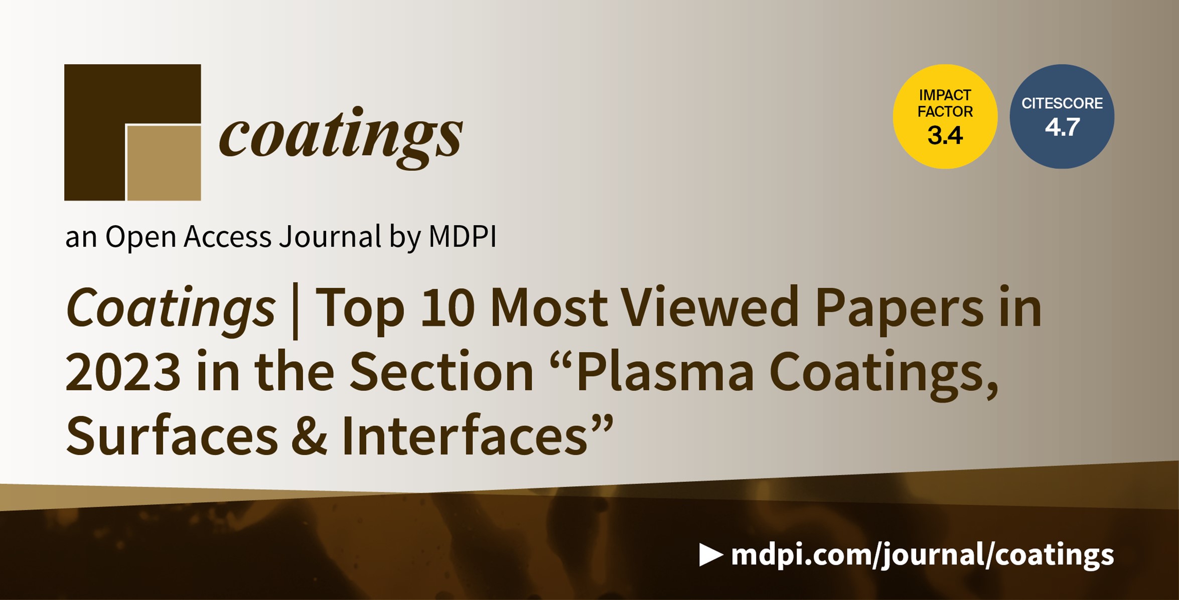 Coatings | Top 10 Most Viewed Papers in 2023 in the Section “Plasma Coatings, Surfaces & Interfaces”