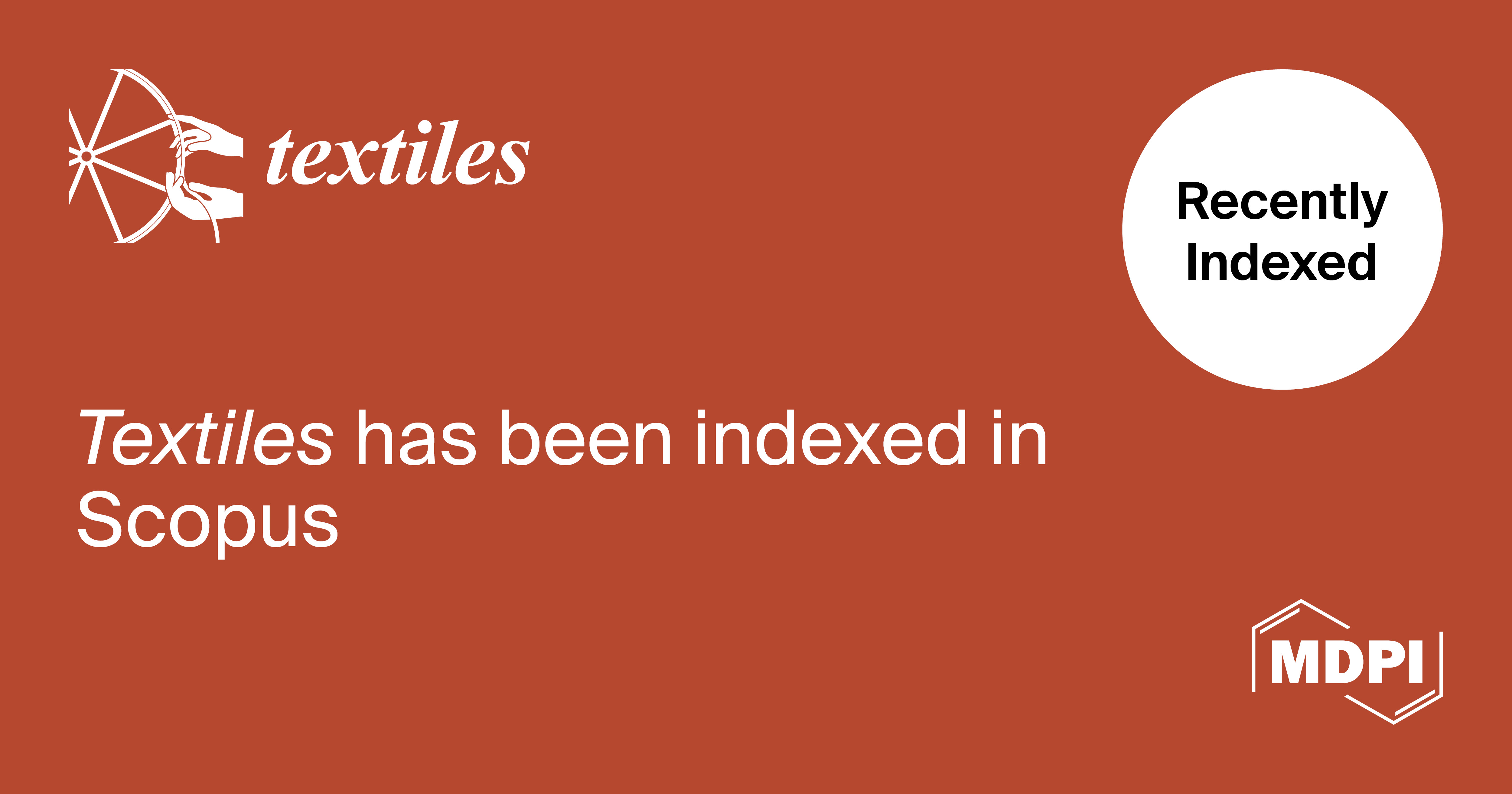 Textiles Accepted for Coverage in Scopus