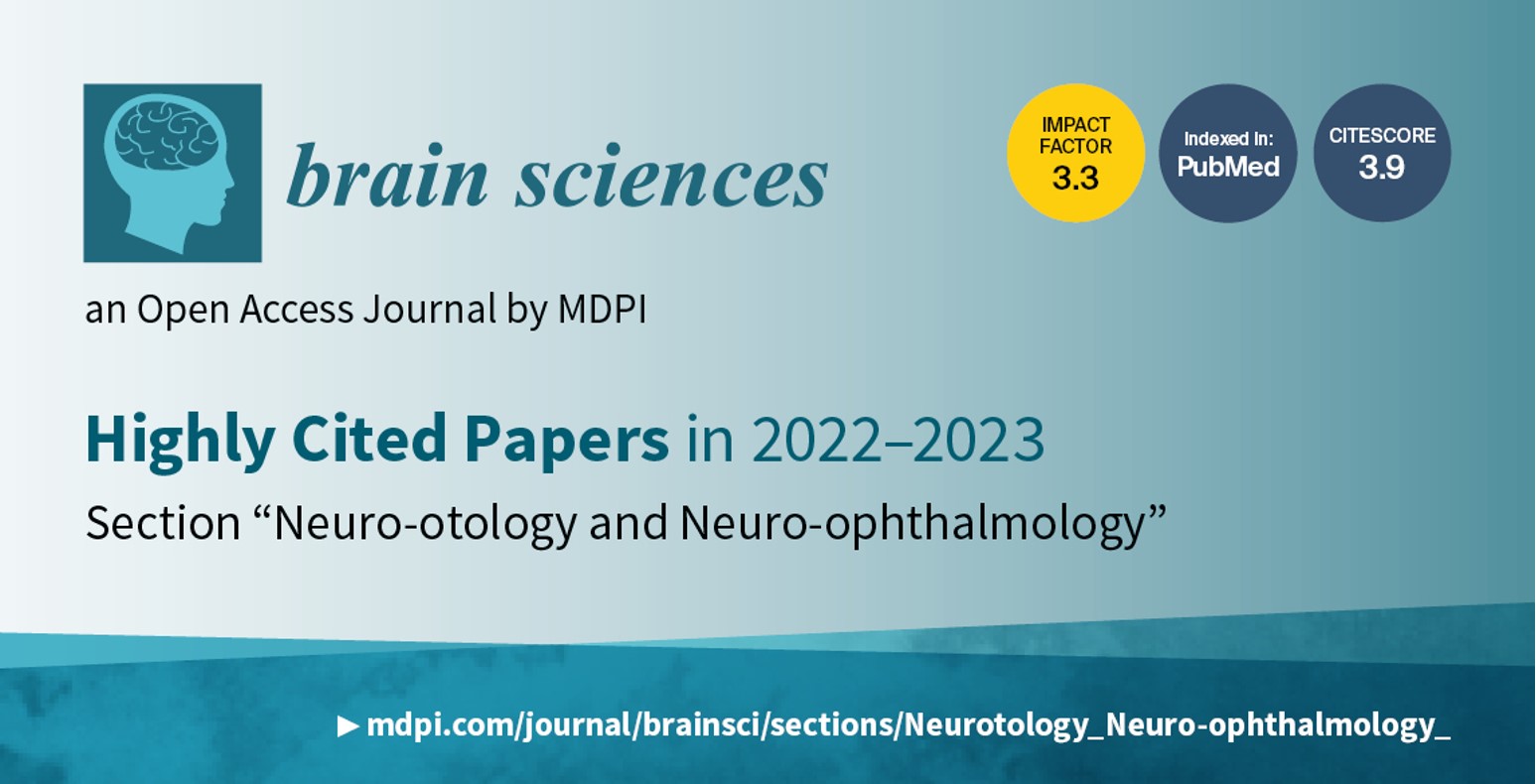Brain Sciences | Highly Cited Papers in 2022–2023 in the Section “Neuro-otology and Neuro-ophthalmology”