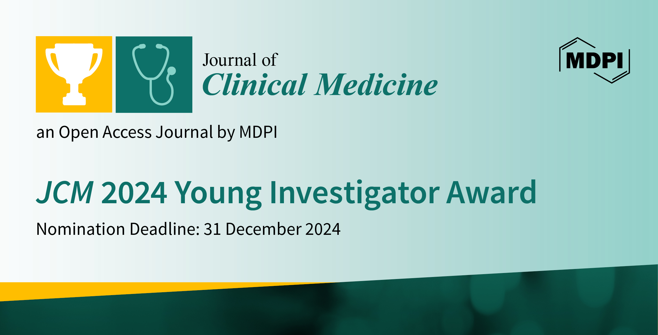 Journal of Clinical Medicine 2024 Young Investigator Award—Open for Nominations