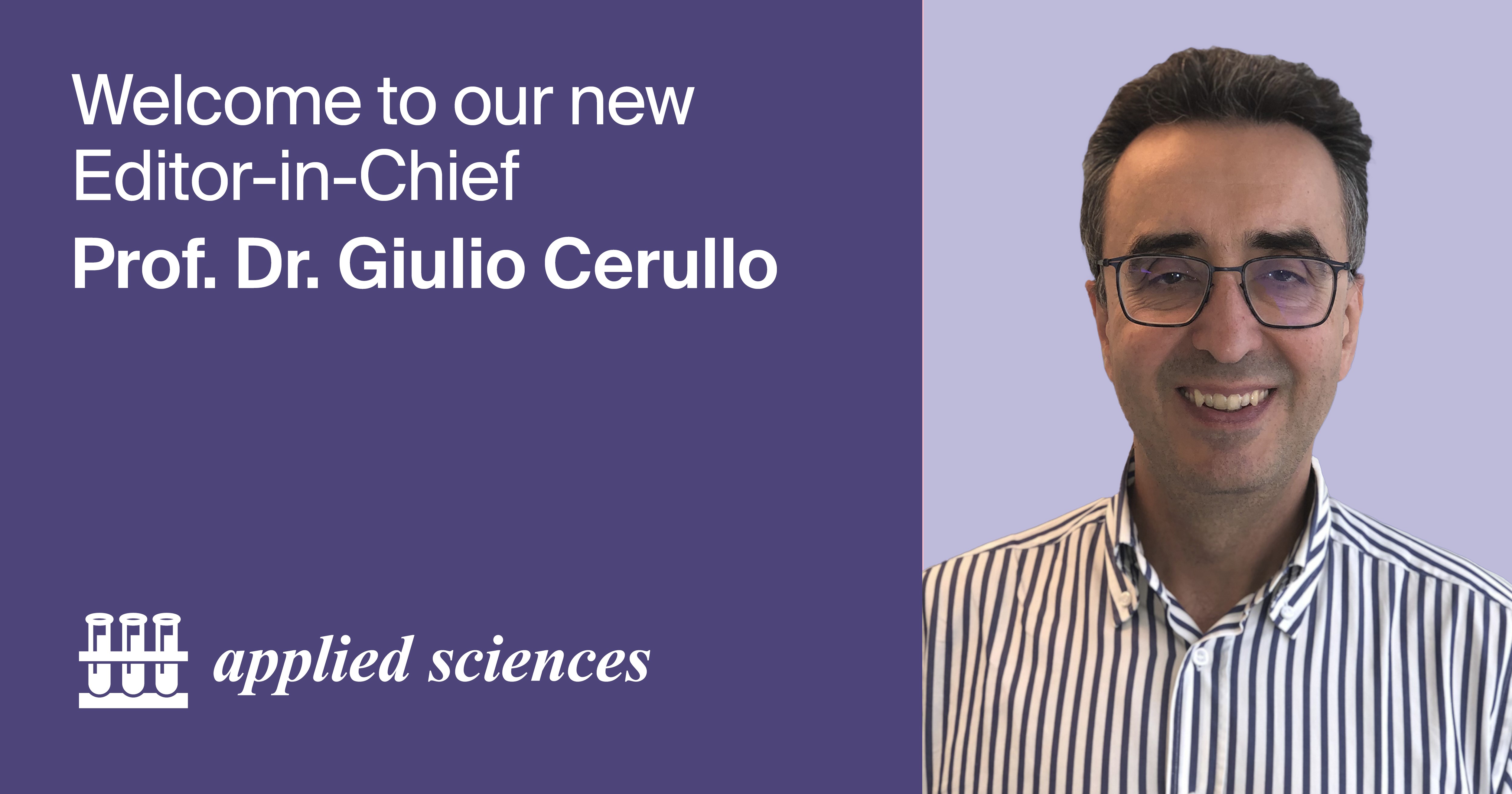 Prof. Dr. Giulio Cerullo Appointed Editor-in-Chief of Applied Sciences