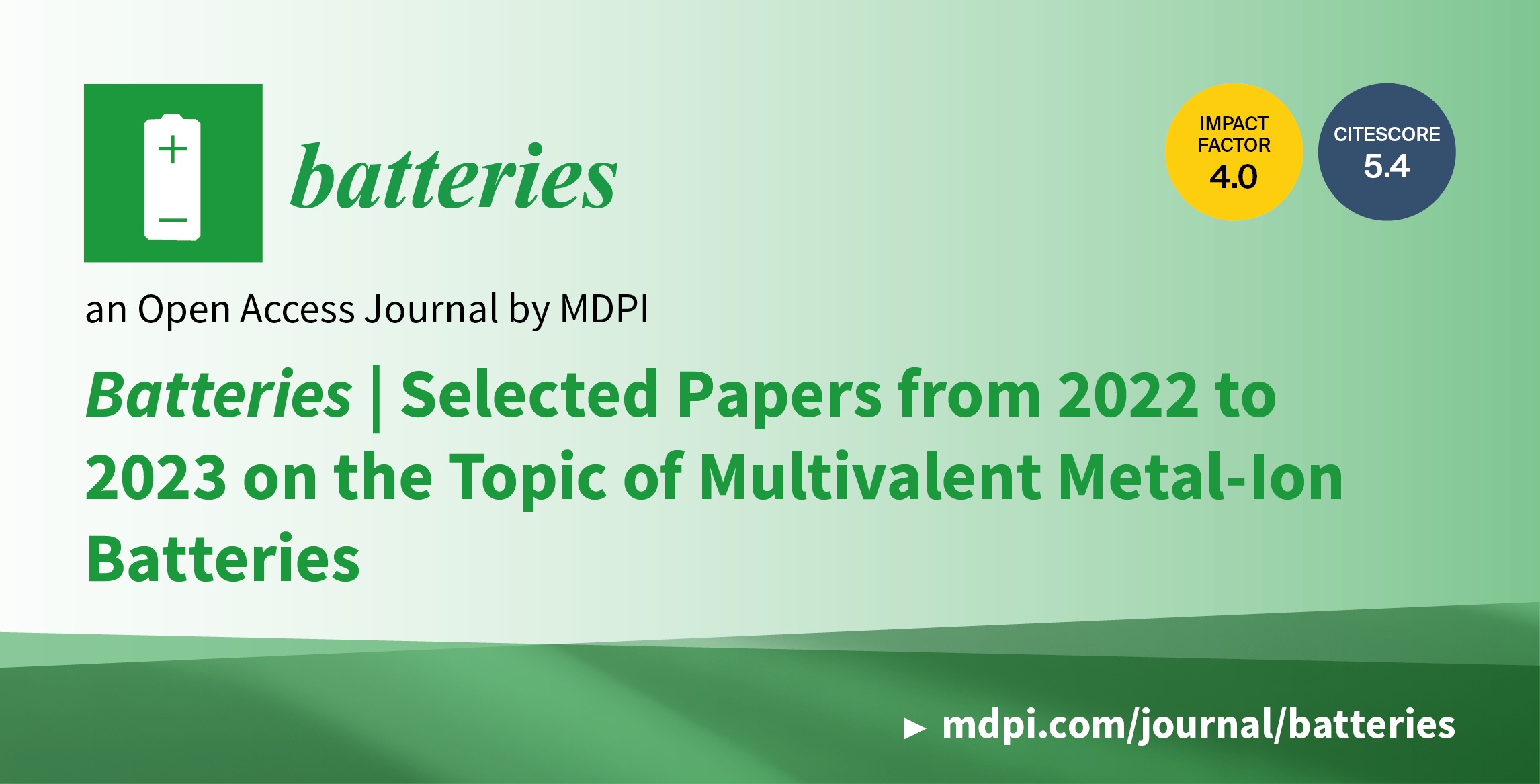 Batteries | Selected Papers from 2022–2023 on the Topic of Multivalent Metal-Ion Batteries