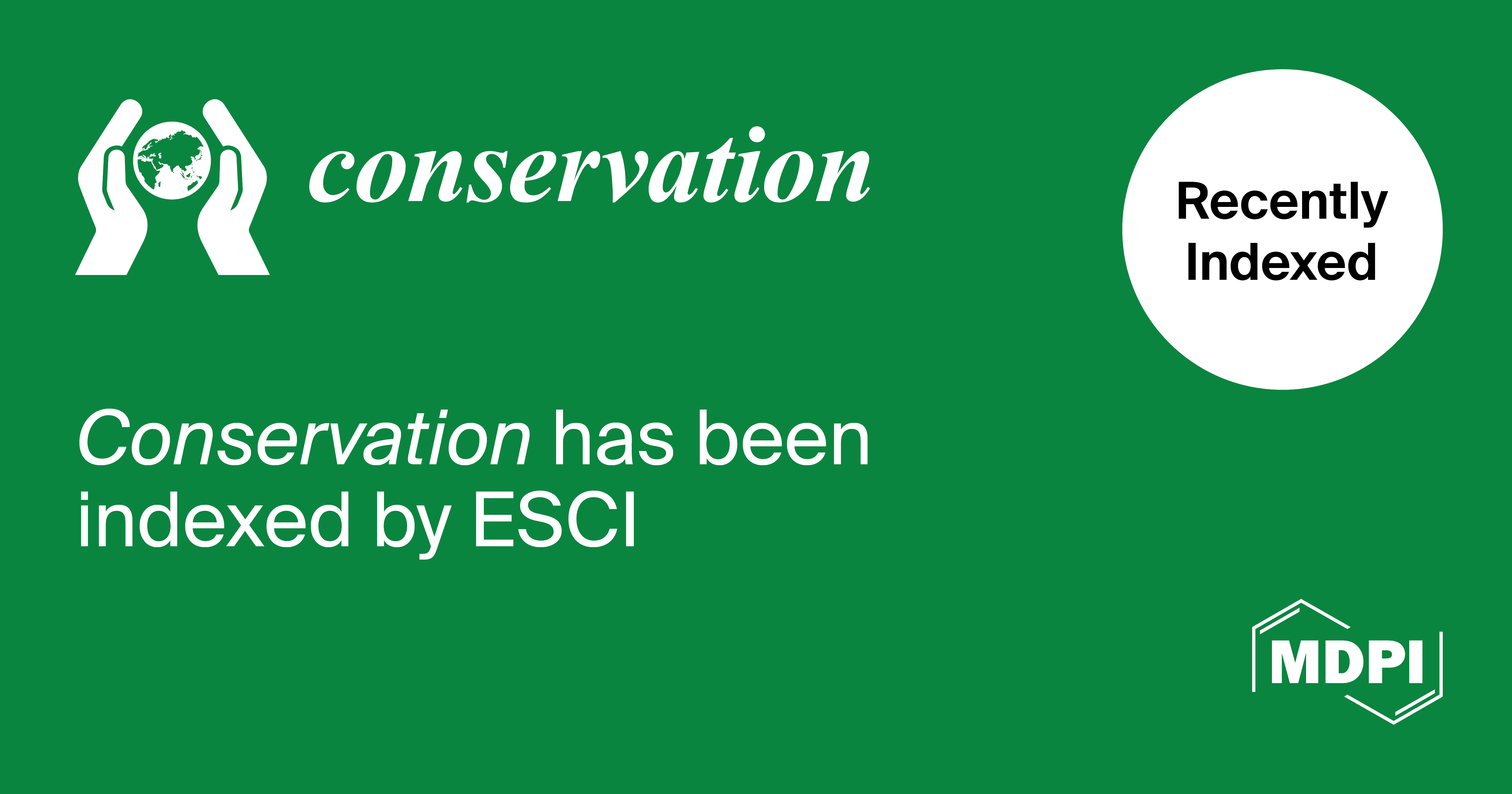 <strong><em>Conservation</em> Accepted into Emerging Sources Citation Index in Web of Science</strong>