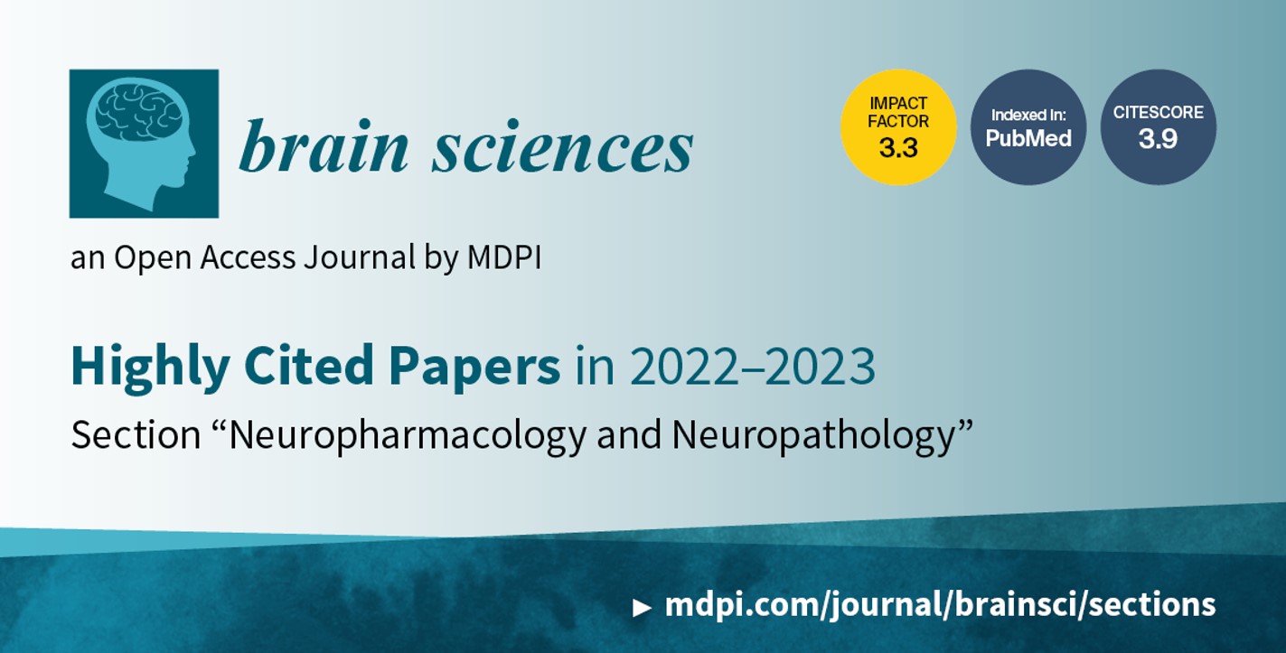 Brain Sciences | Highly Cited Papers in 2022–2023 in the Section “Neuropharmacology and Neuropathology”