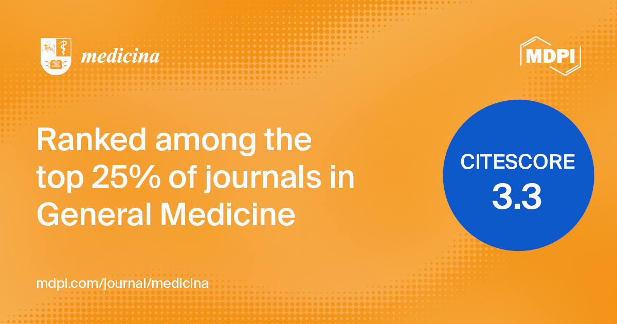 Medicina Receives an Updated CiteScore of 3.3 and an Improved Category Ranking